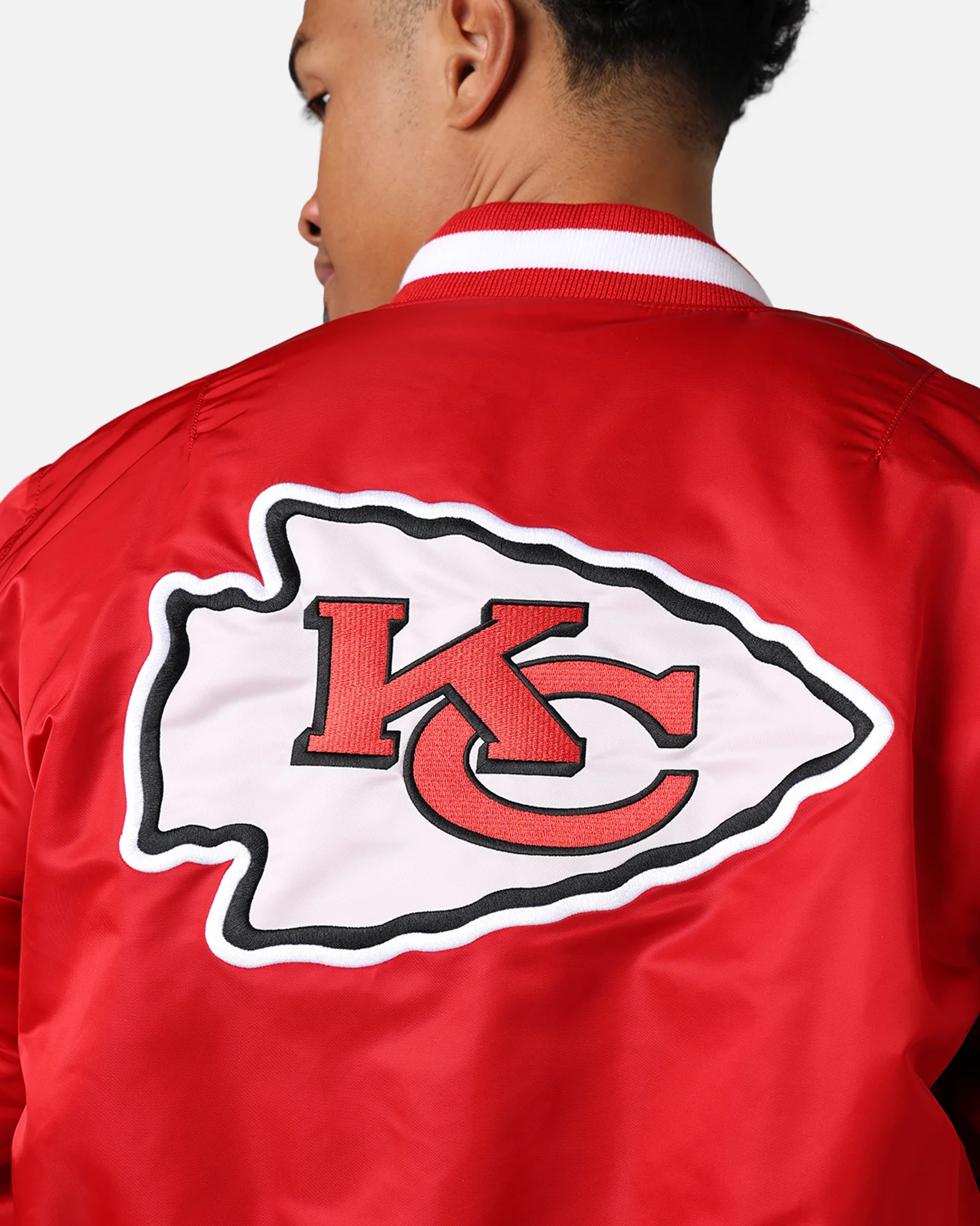 New Era X Alpha Series X NFL Kansas City Chiefs MA-1 Bomber Jacket Navy/Magenta - Image 11