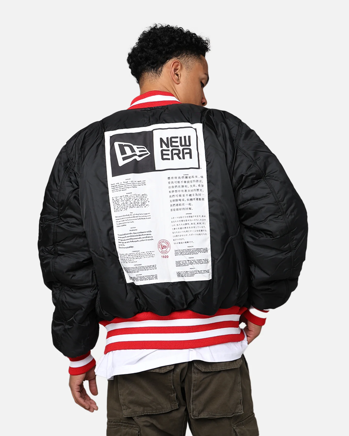 New Era X Alpha Series X NFL Kansas City Chiefs MA-1 Bomber Jacket Navy/Magenta - Image 12