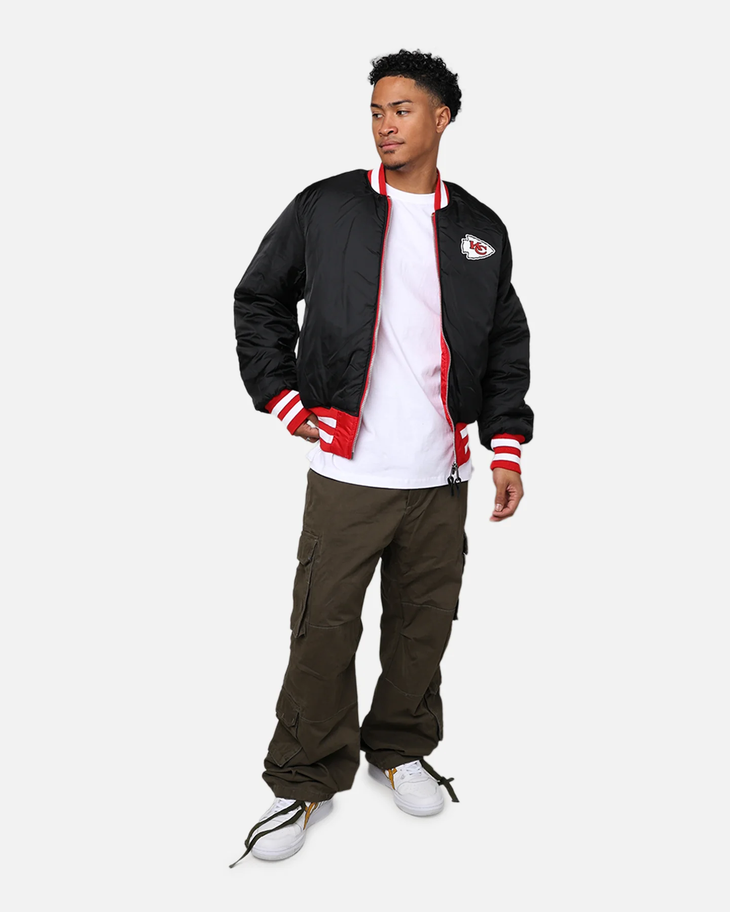 New Era X Alpha Series X NFL Kansas City Chiefs MA-1 Bomber Jacket Navy/Magenta - Image 14