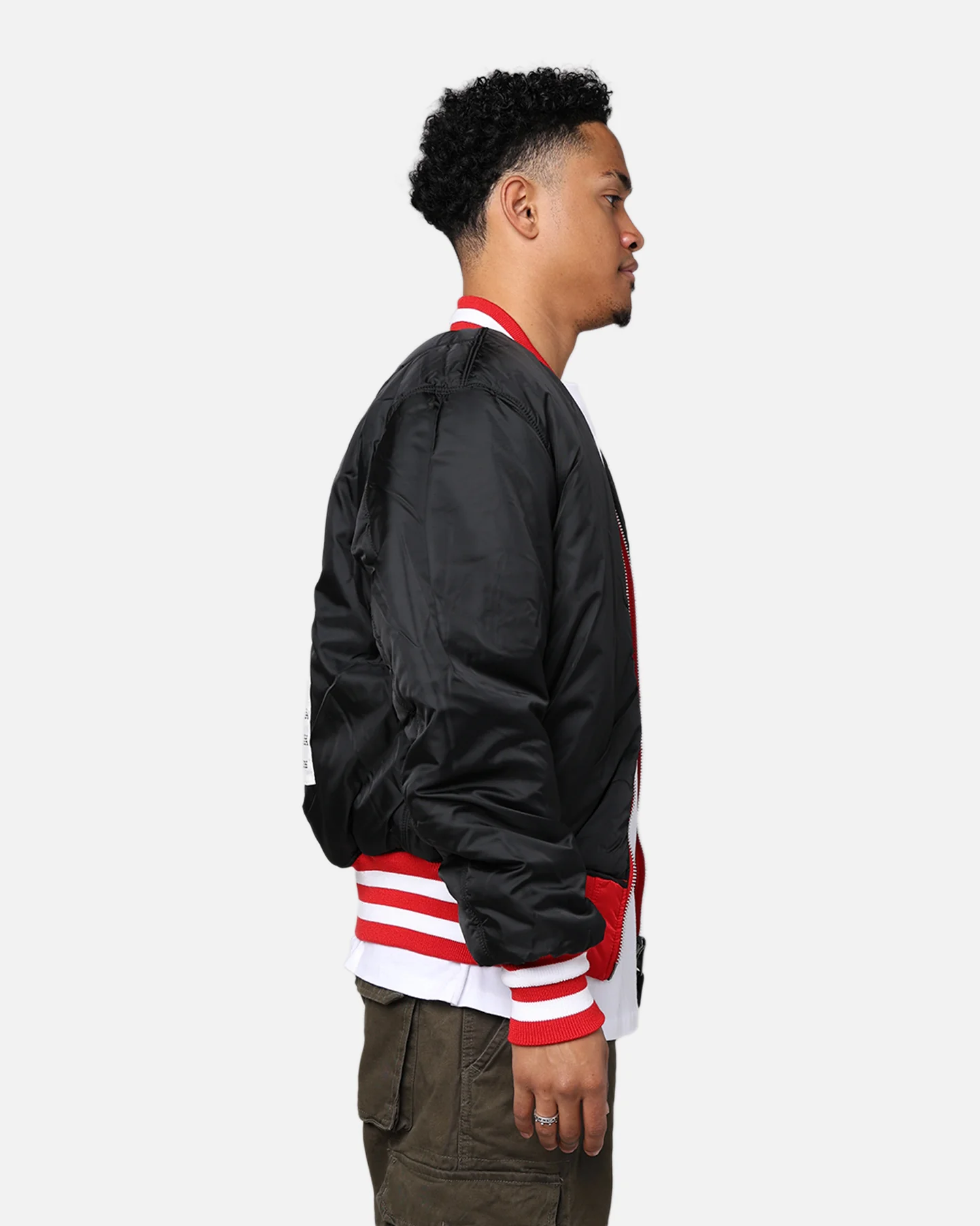New Era X Alpha Series X NFL Kansas City Chiefs MA-1 Bomber Jacket Navy/Magenta - Image 17
