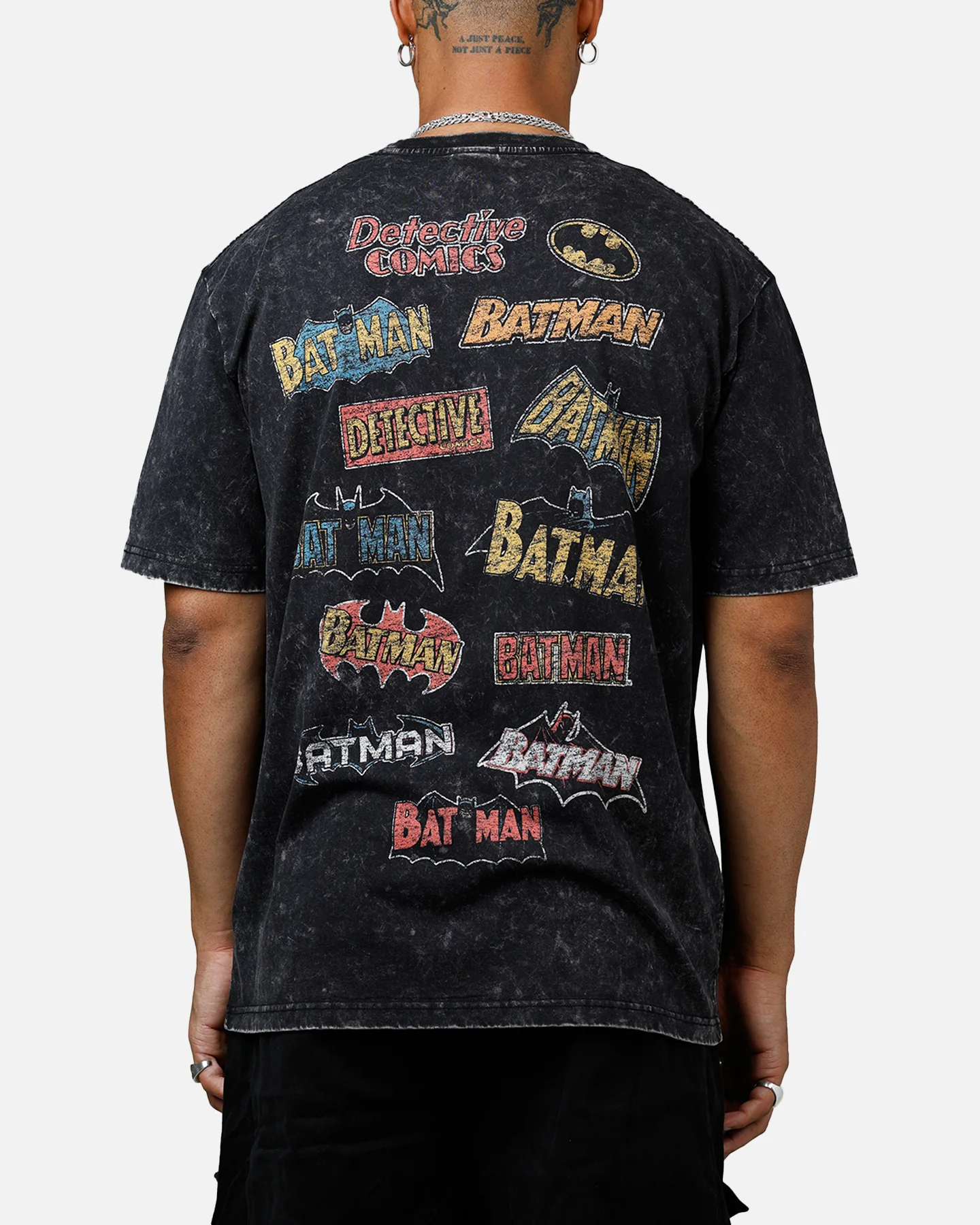 New Era X DC Batman T-Shirt Washed Black - Image 2