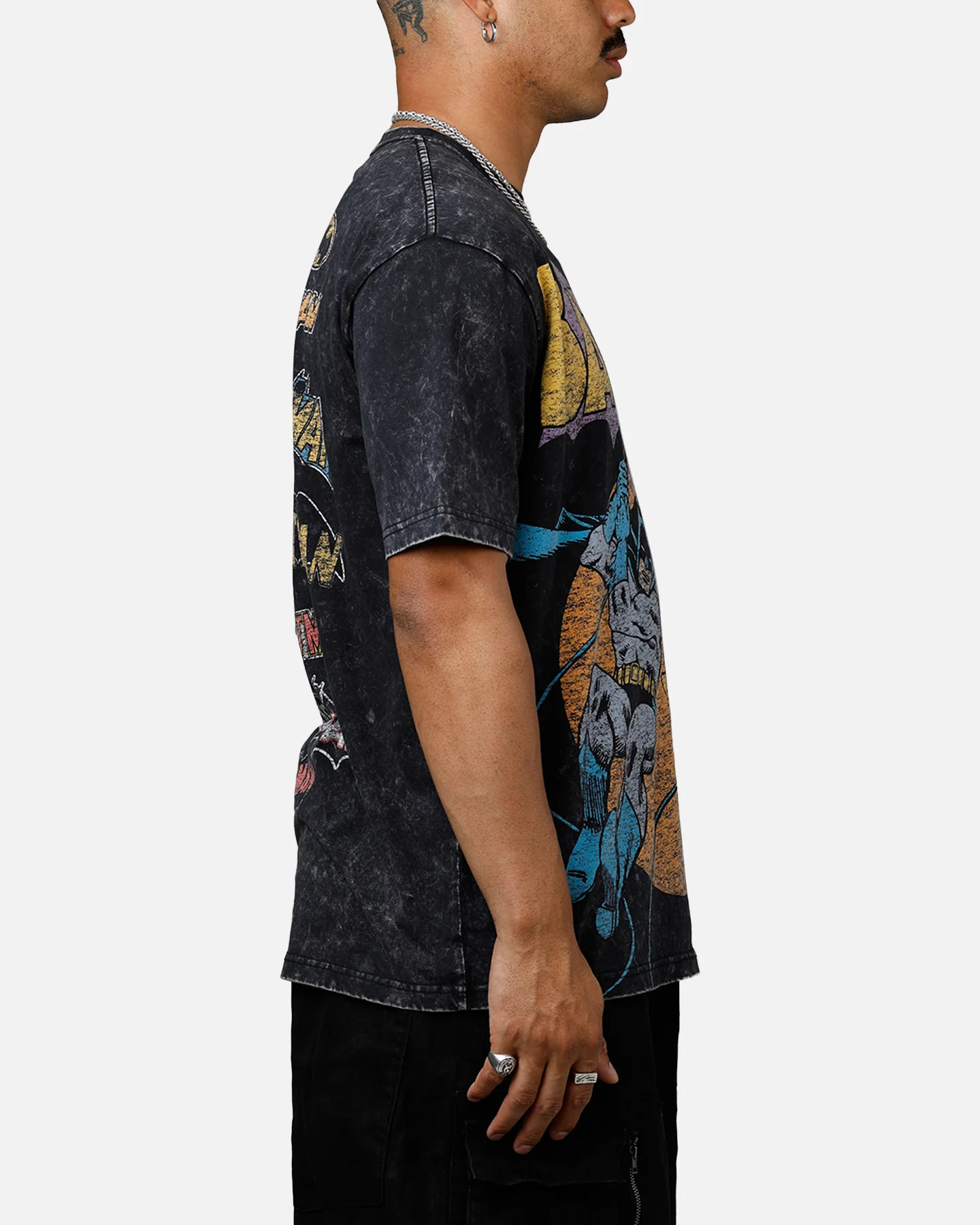 New Era X DC Batman T-Shirt Washed Black - Image 4