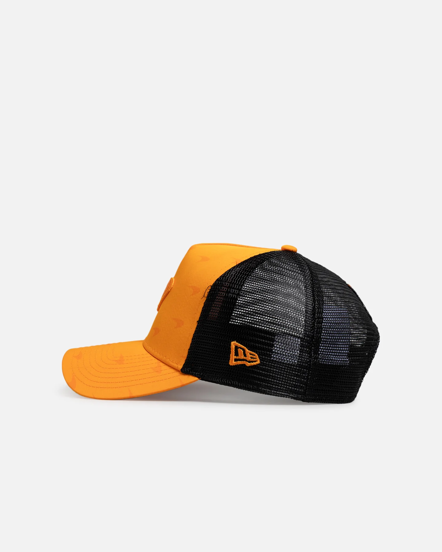 New Era X Mclaren Fanwear 9FORTY A-Frame Trucker Snapback Orange - Image 4