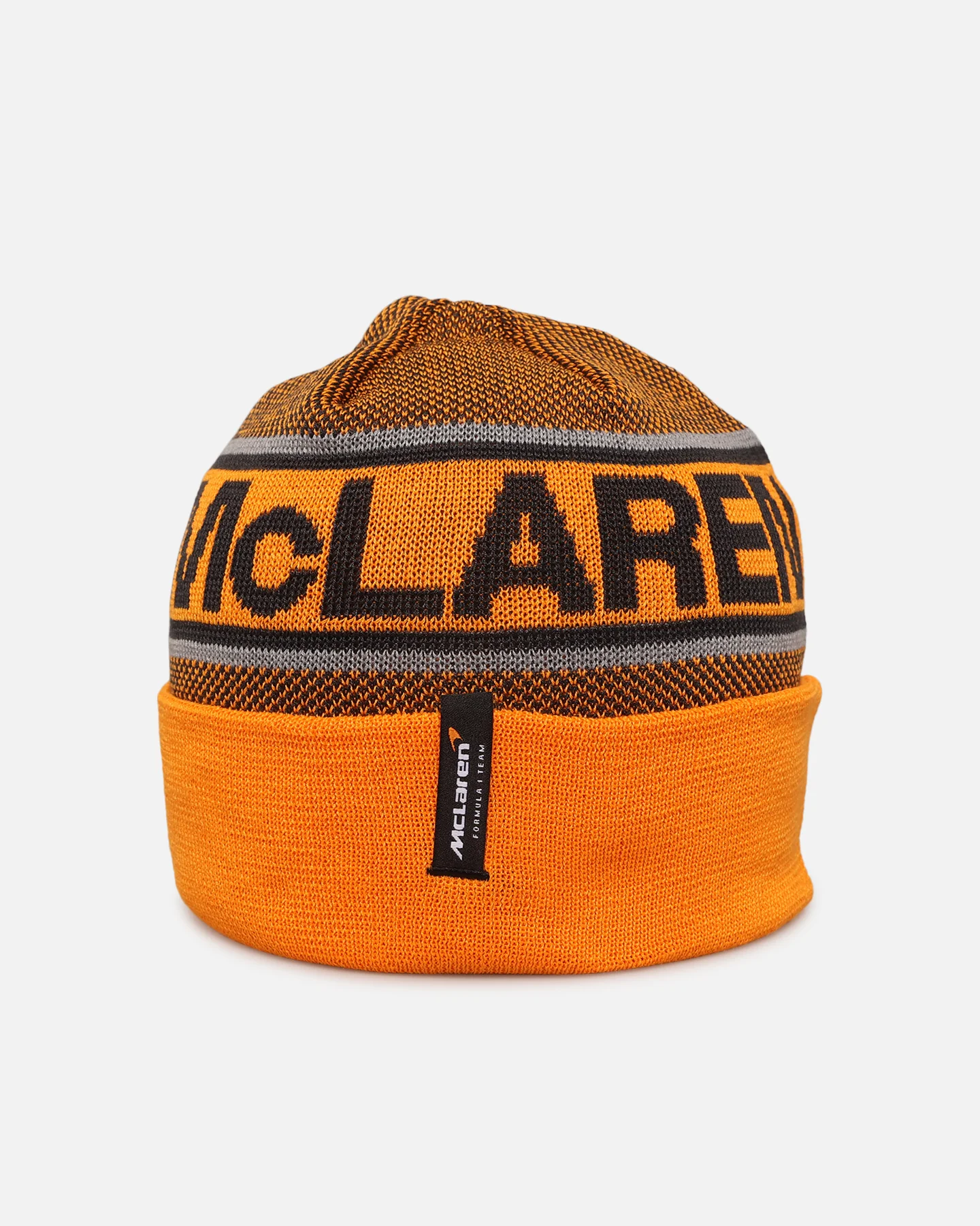 New Era X Mclaren Team Cuff Knit Beanie Medium Orange - Image 3
