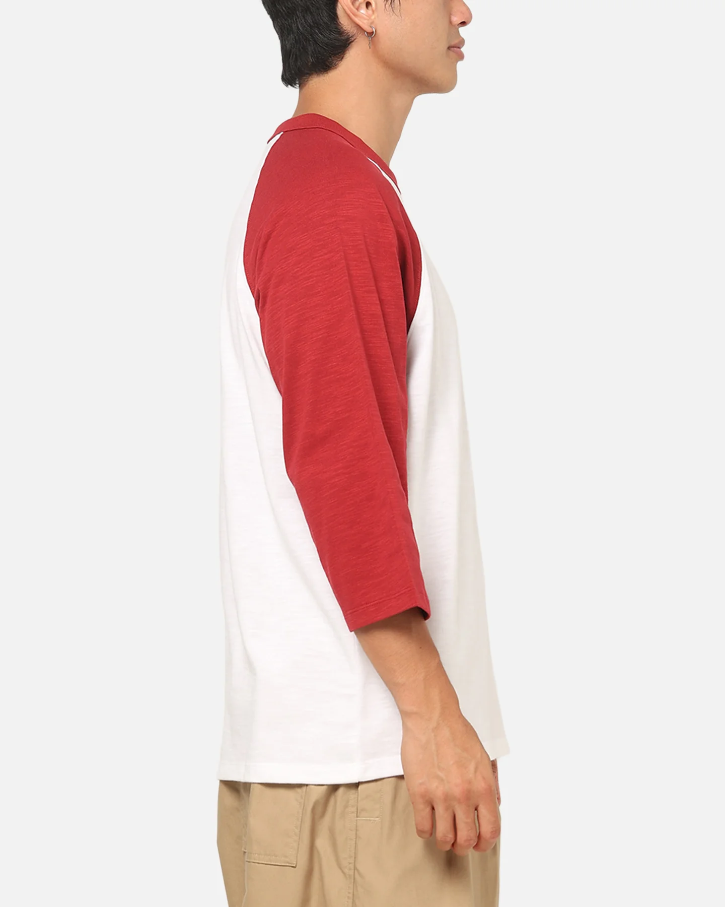 Nike 3/4 Sleeve Raglan Top Crimson/White - Image 4