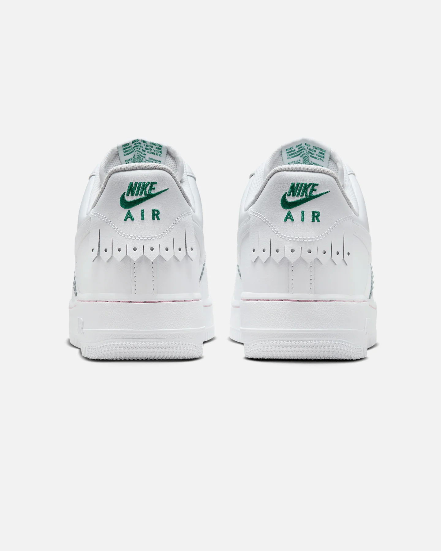 Nike Air Force 1 '07 LV8 "Brogue" White/White-Med Soft Pink - Image 3