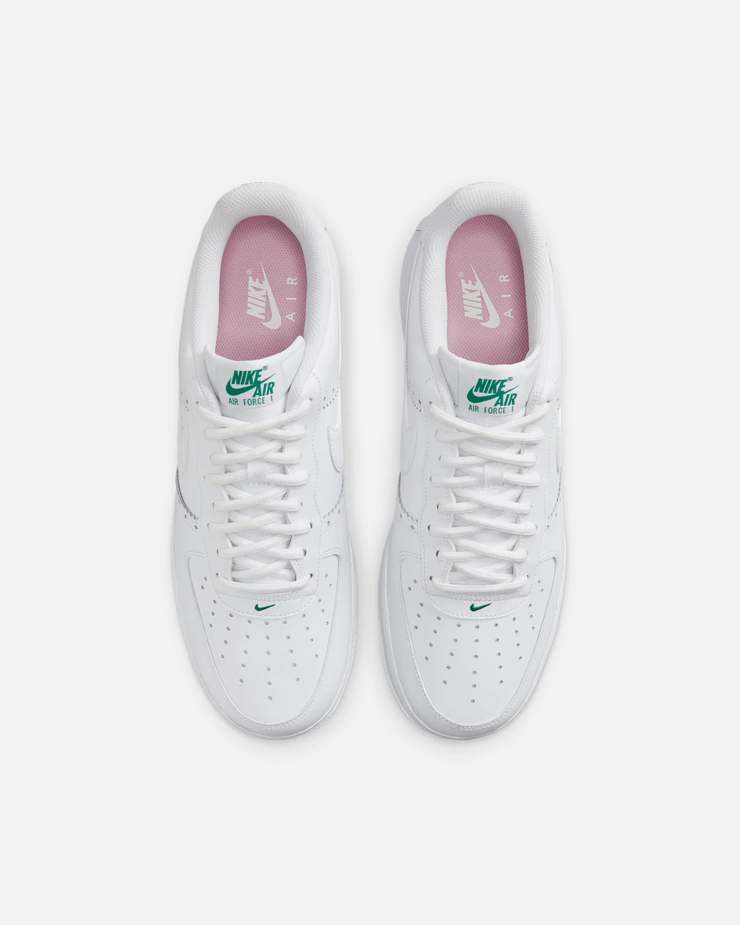 Nike Air Force 1 '07 LV8 "Brogue" White/White-Med Soft Pink - Image 7