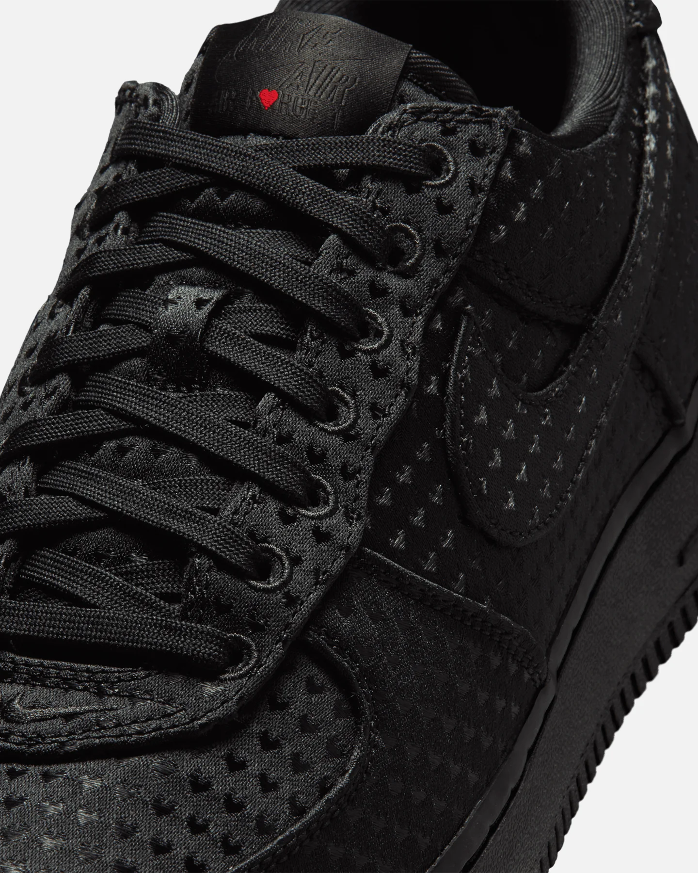 Nike Air Force 1 Retro "Valentine’s Day" Black/Black - Image 6