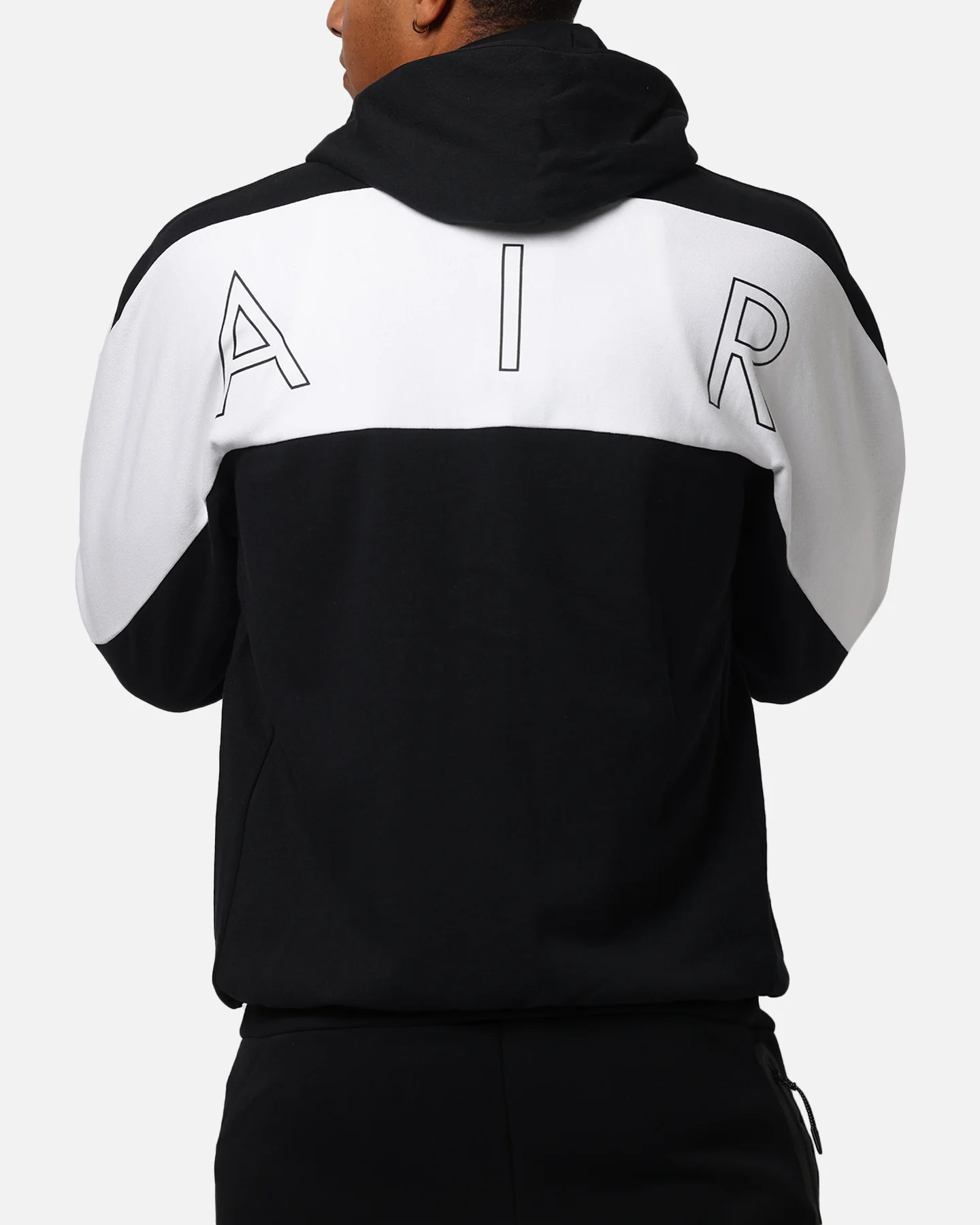 Nike Air Full-Zip Fleece Hoodie Black/White/White - Image 8