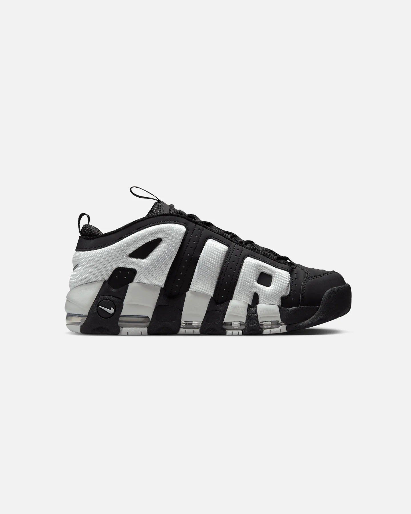 Nike Air More Uptempo Low Black/Photon Dust-Metallic Silver - Image 4