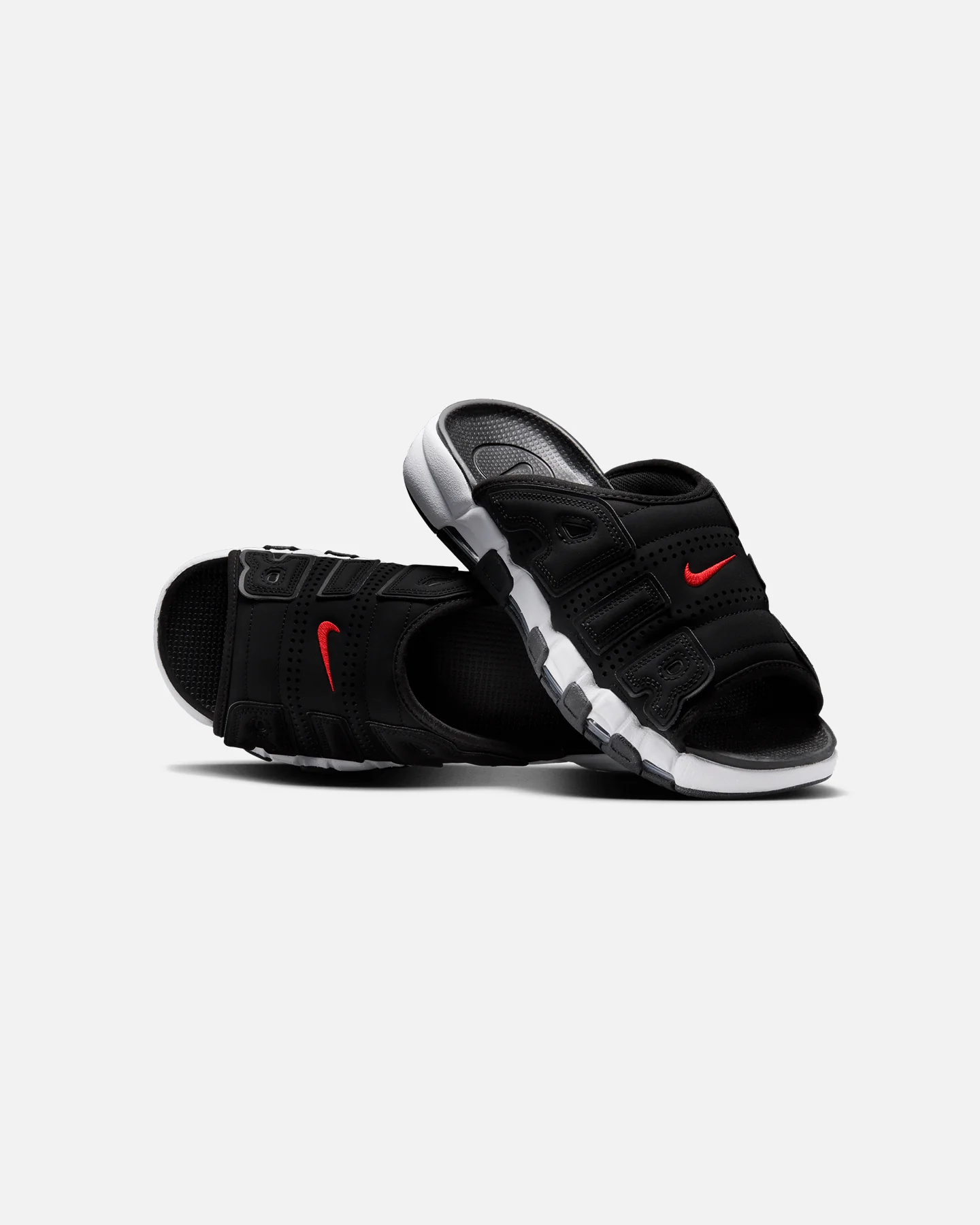 Nike Air More Uptempo Slides Black/White - Image 4