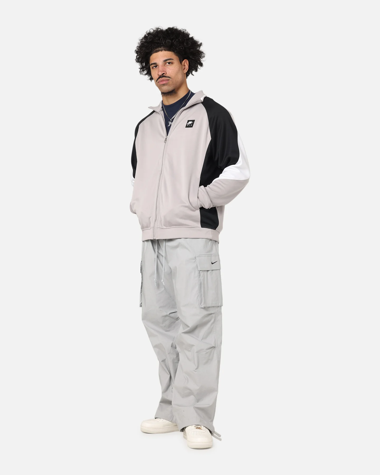 Nike Air Poly-Knit Zip Jacket Grey/Black - Image 2