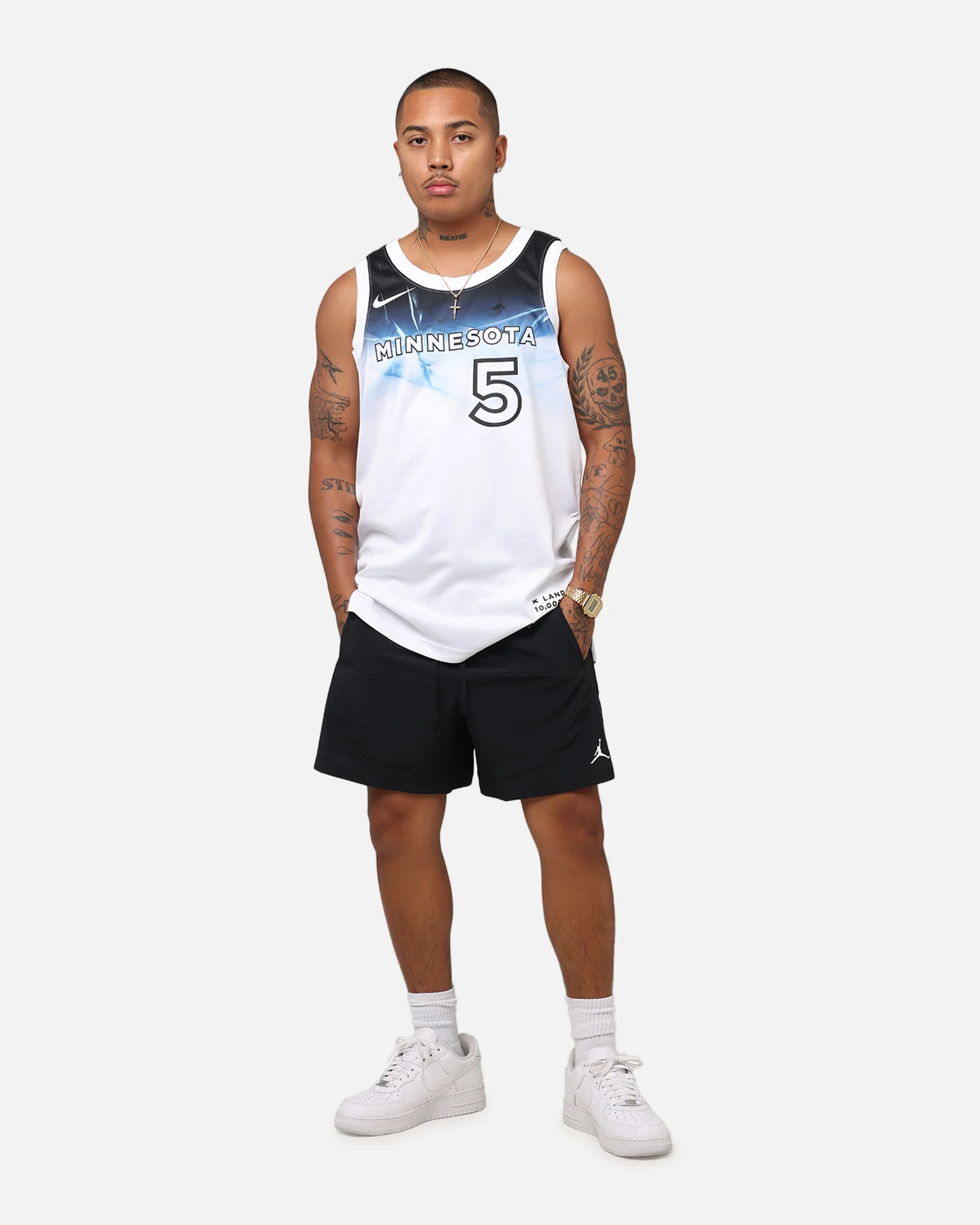 Nike Anthony Edwards Minnesota Timberwolves #5 City Edition 2024/25 Nike Dri-Fit NBA Swingman Jersey White - Image 3