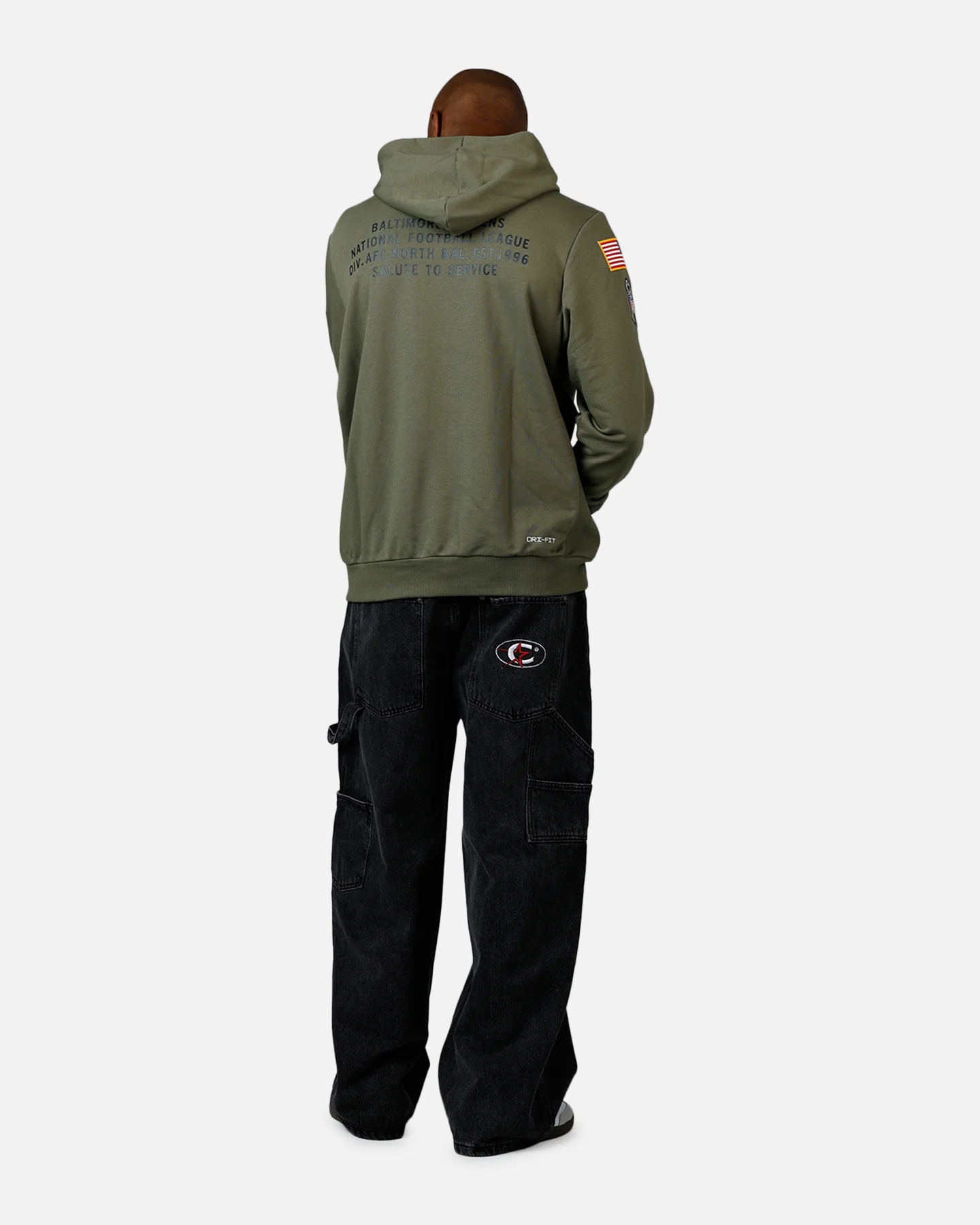 Nike Baltimore Ravens Salute To Service Hoodie Olive - Image 6