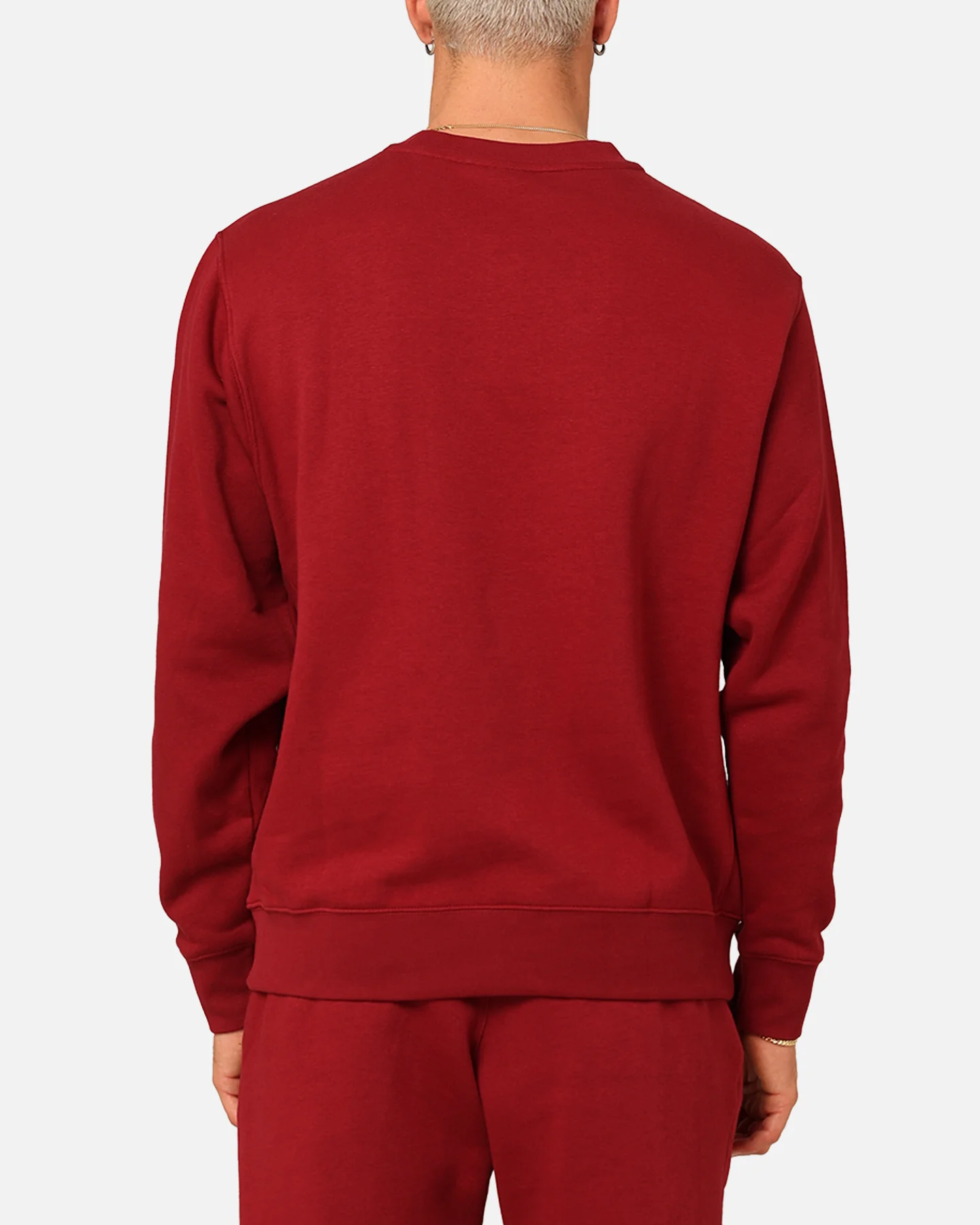Nike Club Fleece Long-Sleeve Crewneck Team Red/Sail - Image 3