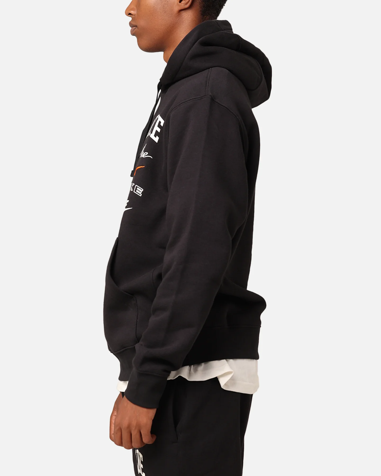 Nike Club Fleece Pullover Hoodie Black/Sail - Image 5