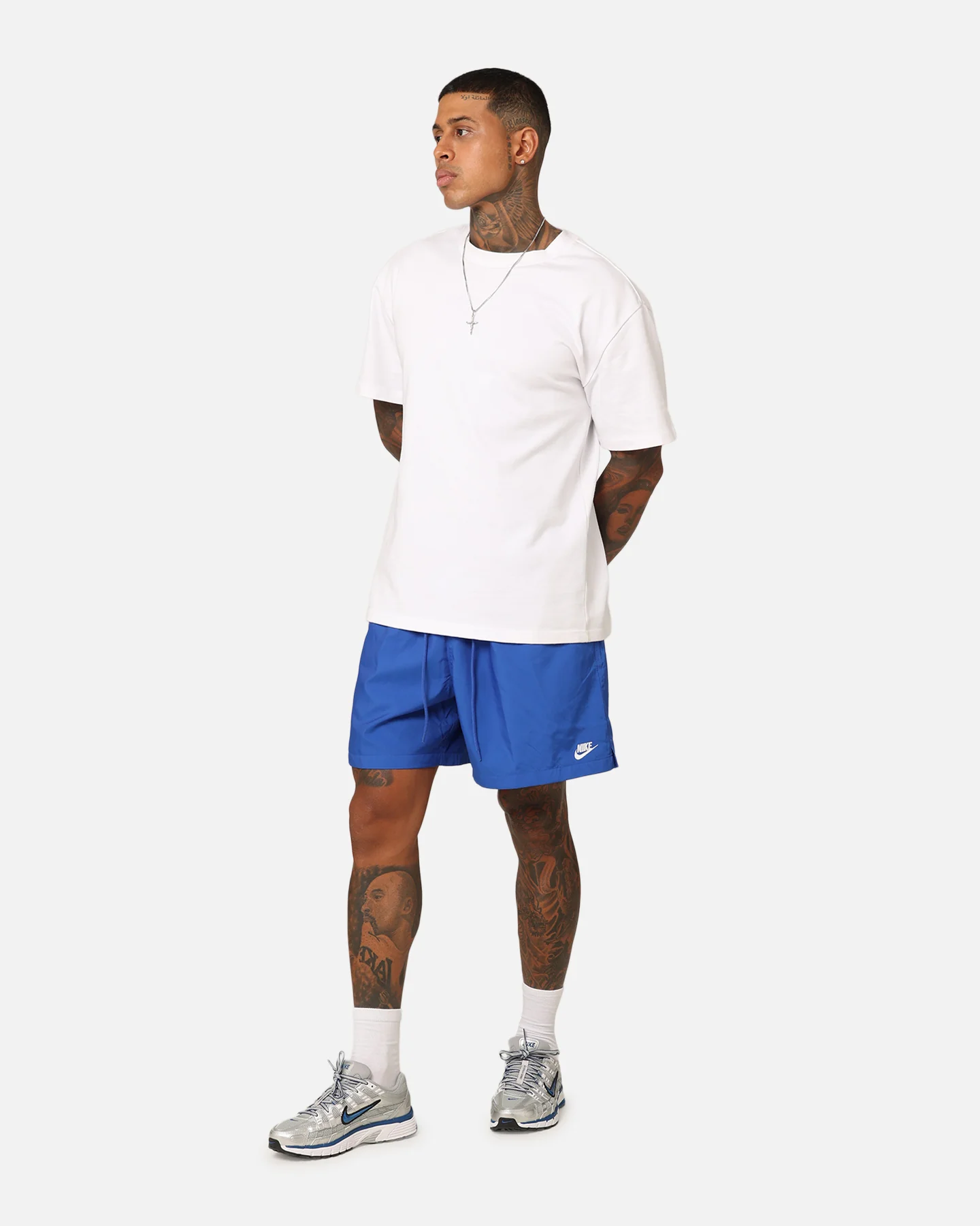 Nike Club Flow Shorts Game Royal/White - Image 2