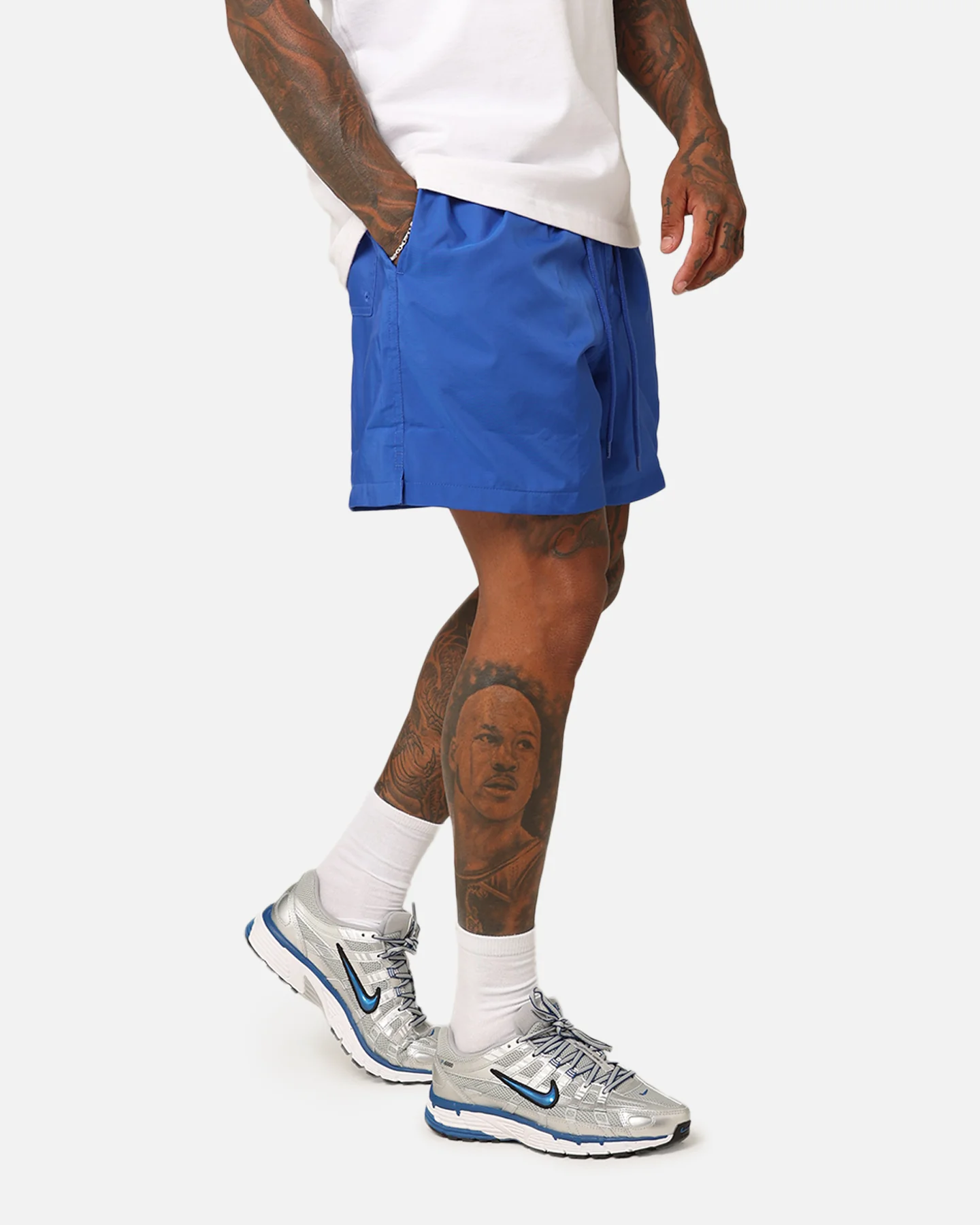 Nike Club Flow Shorts Game Royal/White - Image 5