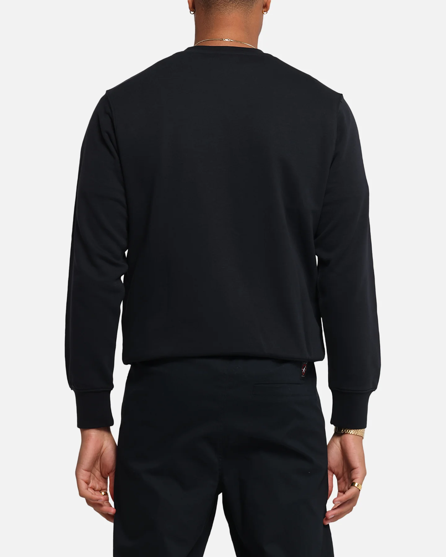Nike Club French Terry Crewneck Black/White - Image 3