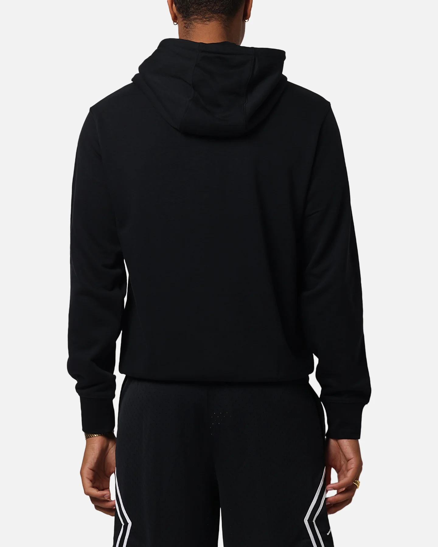 Nike Club French Terry Pullover Hoodie Black/Black/White - Image 3