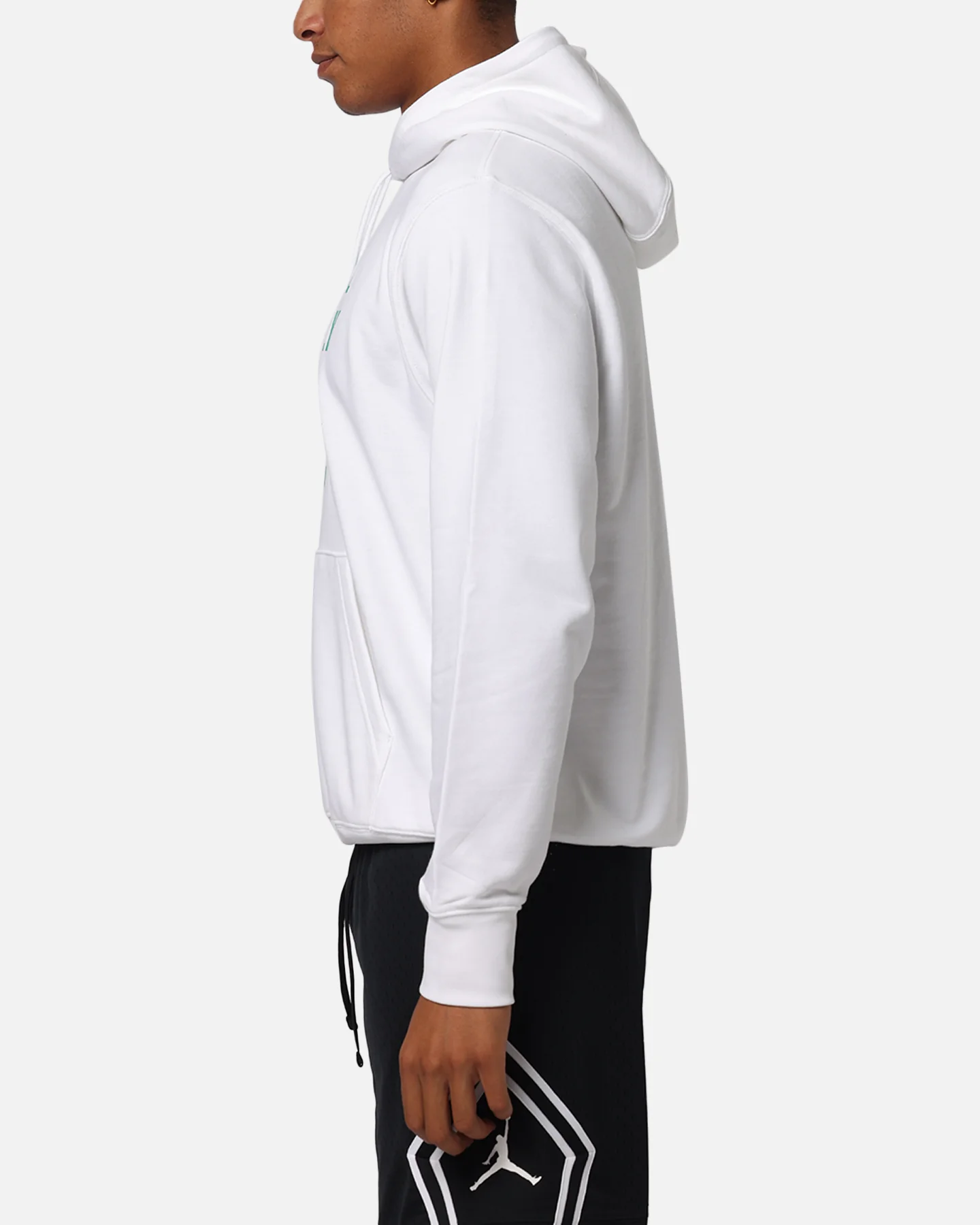 Nike Club French Terry Pullover Hoodie White/White/Green - Image 5