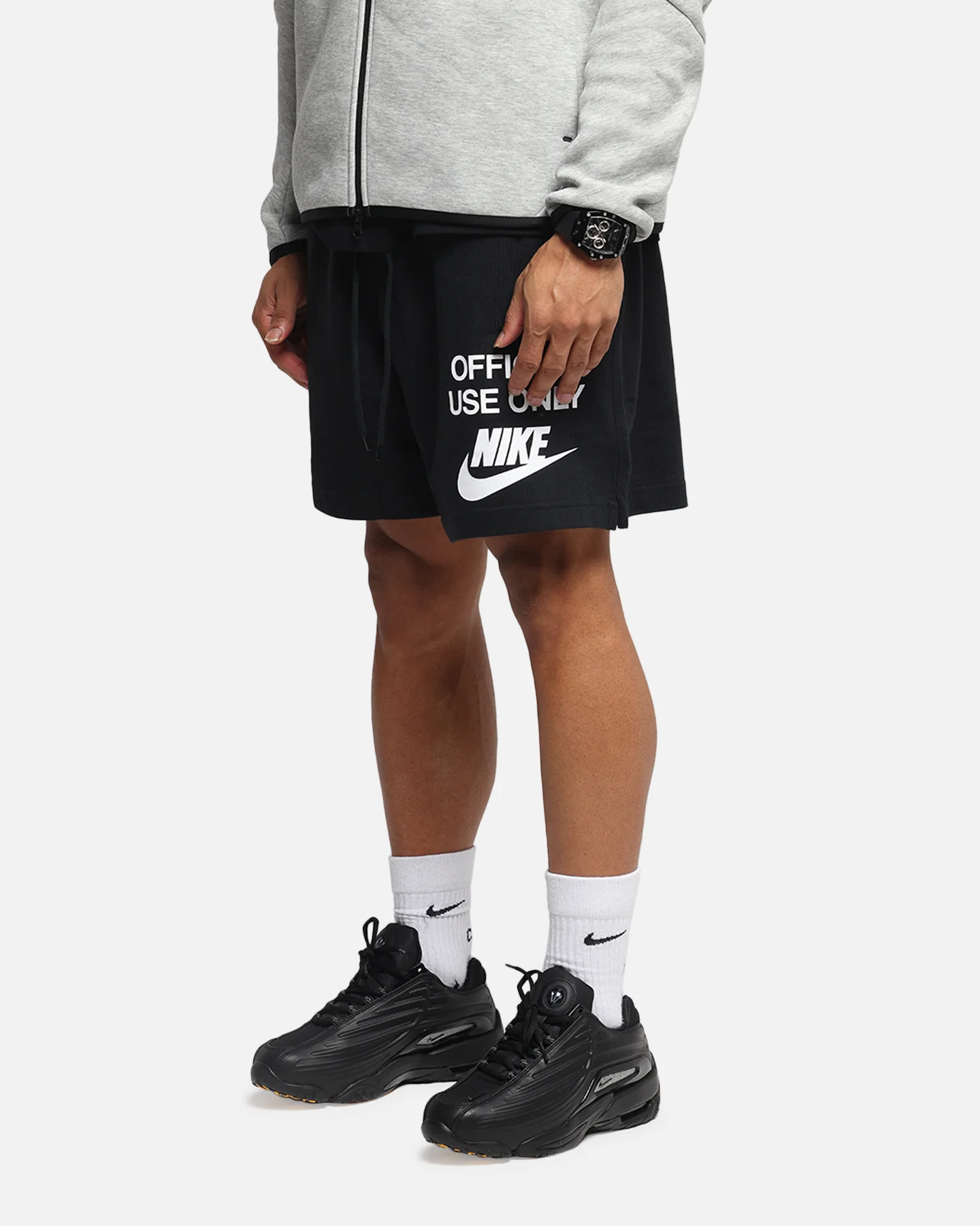 Nike Club Knit Shorts Black/Black/White - Image 5