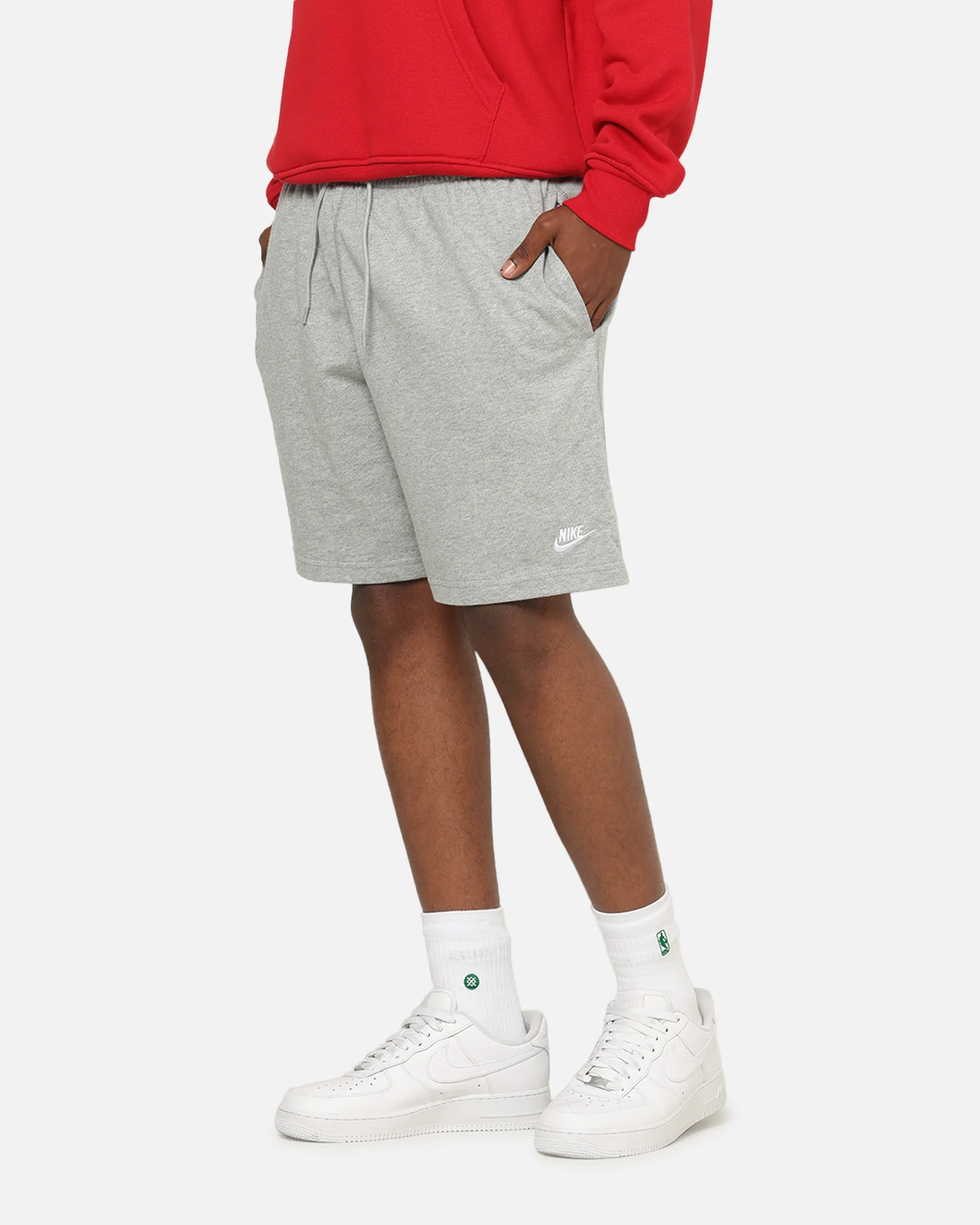 Nike Club Knit Shorts Dark Grey Heather - Image 5