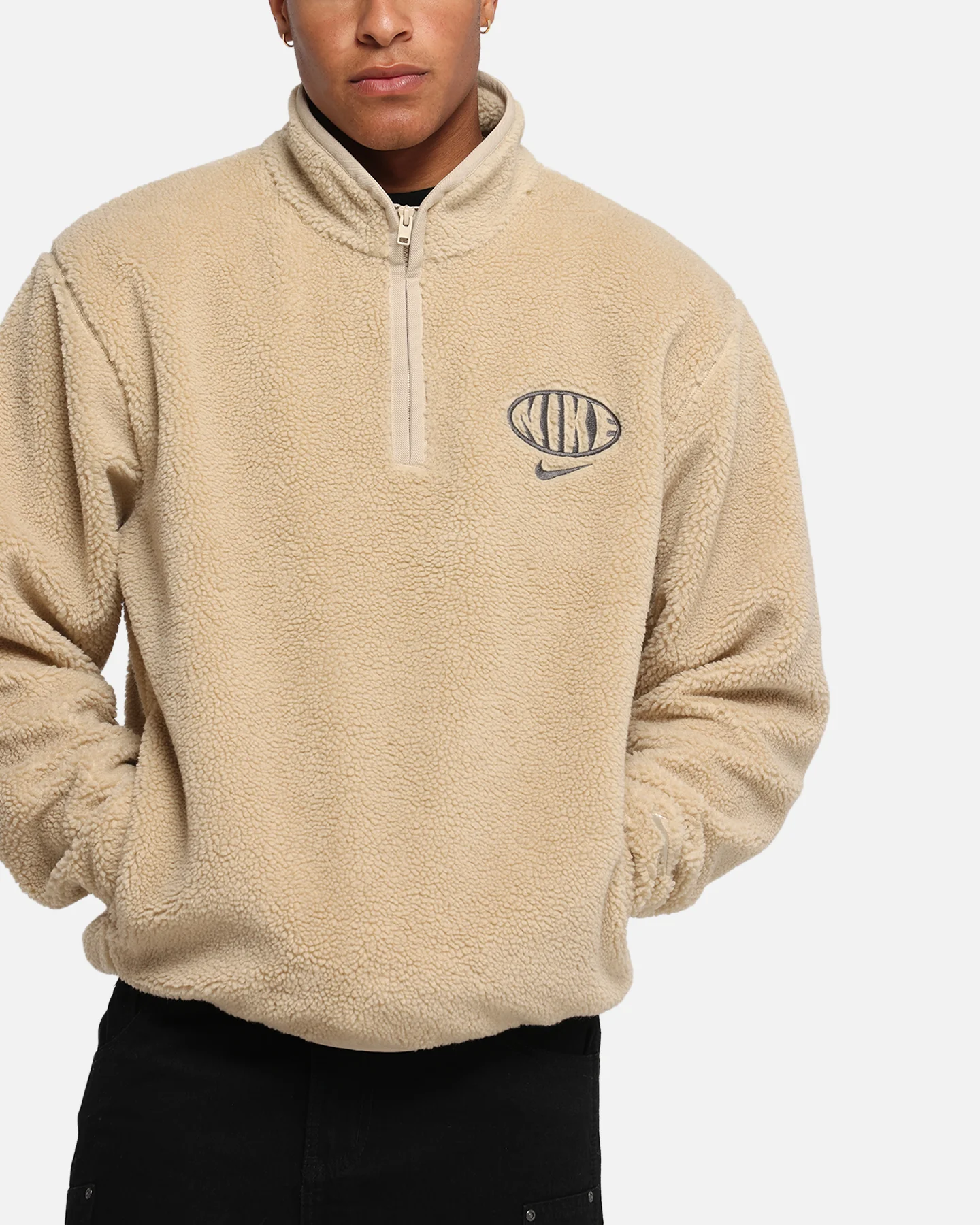 Nike Club Sustainable Winterized Half Zip Top Grain/Medium Ash Grey - Image 6