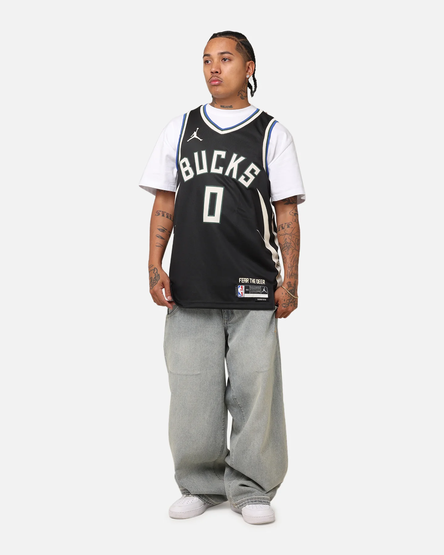 Nike Damian Lillard Milwaukee Bucks #0 Icon Edition 2022/23 Nike Dri-Fit NBA Swingman Jersey Black - Image 3