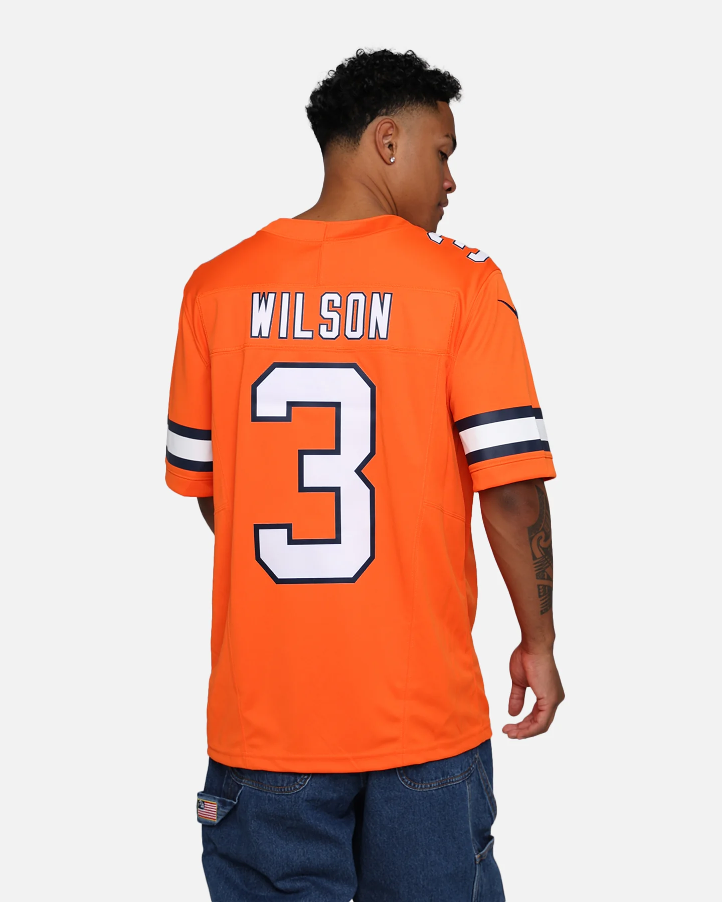 Nike Denver Broncos Russell Wilson #3 Limited Jersey Brilliant Orange - Image 2