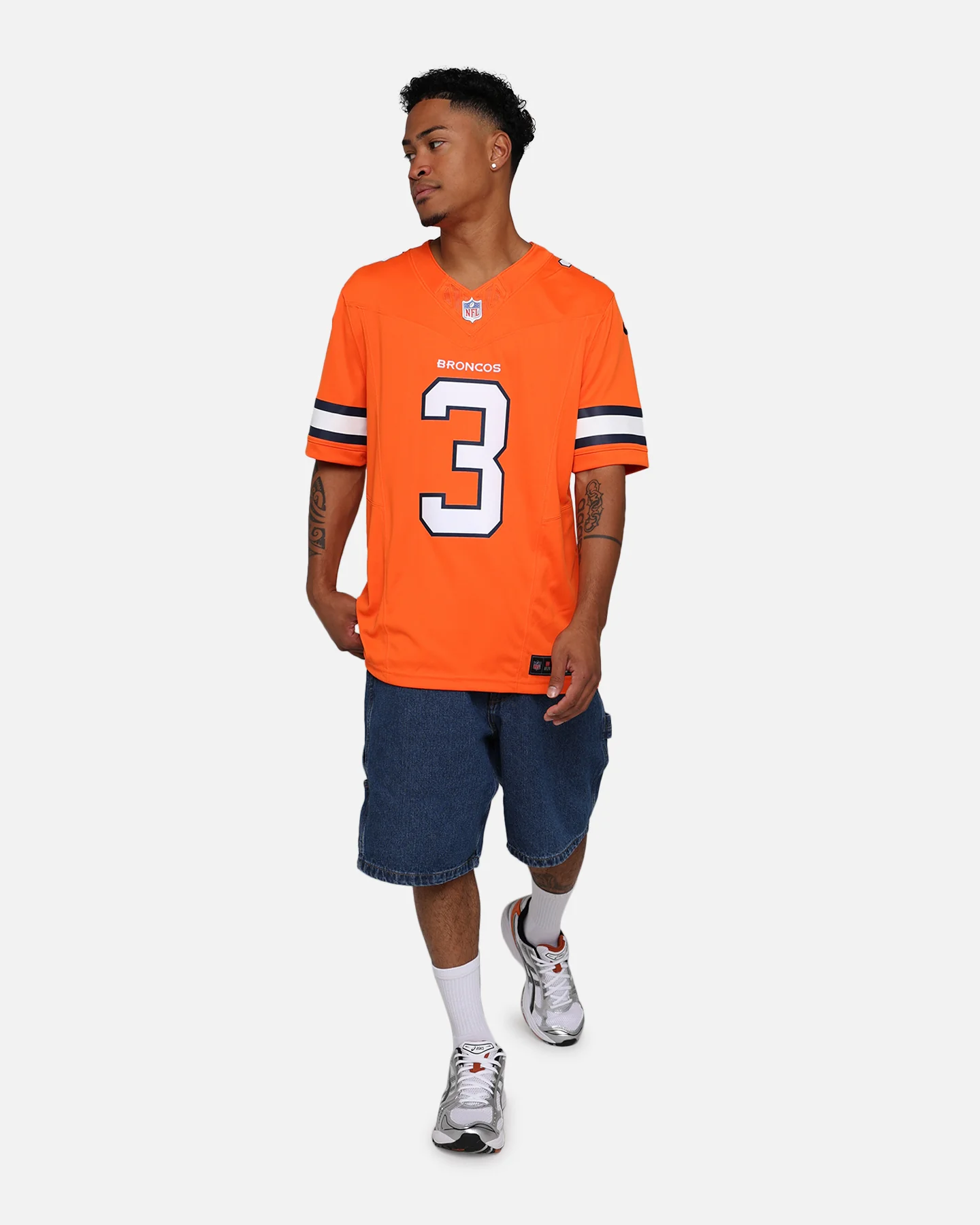 Nike Denver Broncos Russell Wilson #3 Limited Jersey Brilliant Orange - Image 3