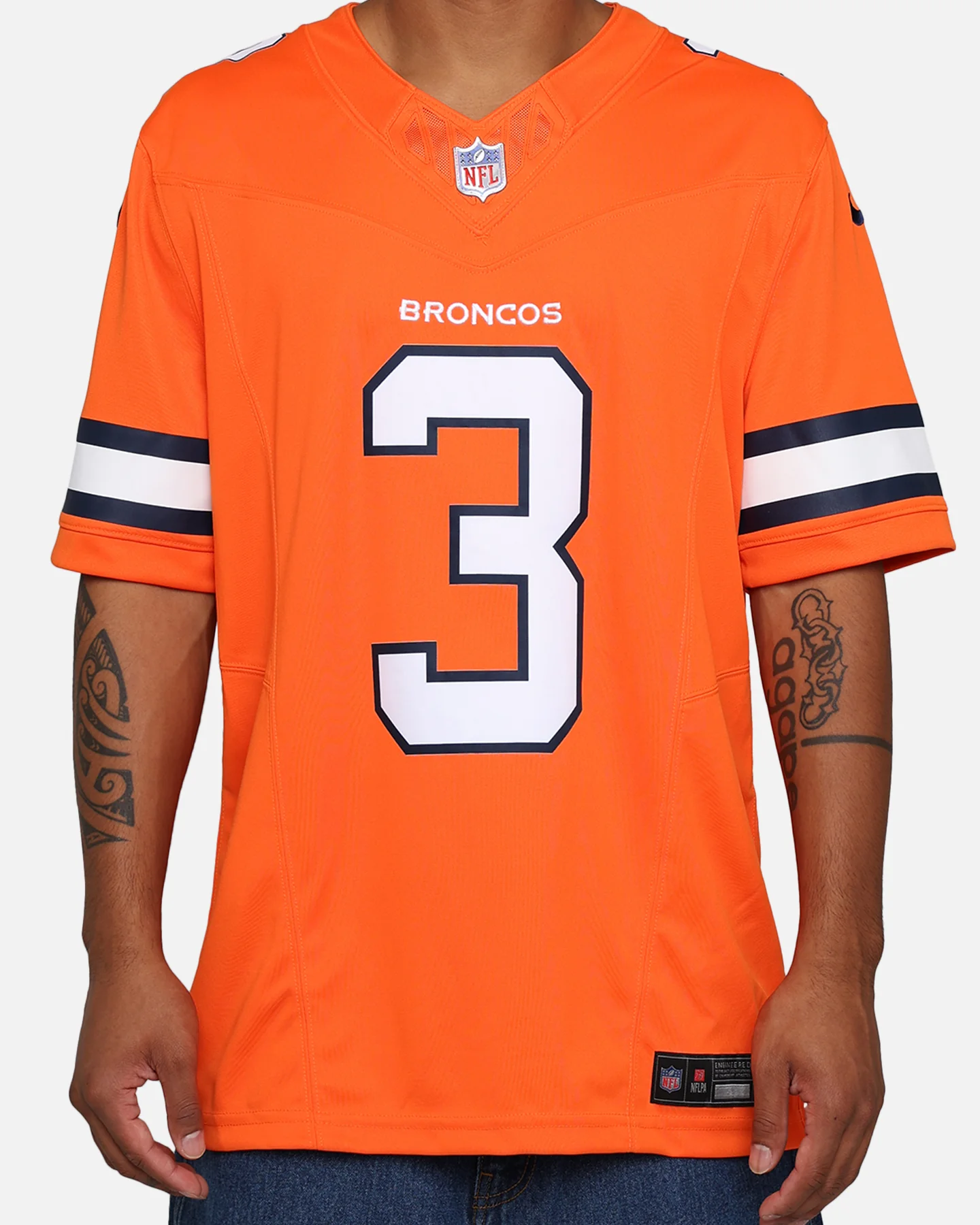 Nike Denver Broncos Russell Wilson #3 Limited Jersey Brilliant Orange - Image 4