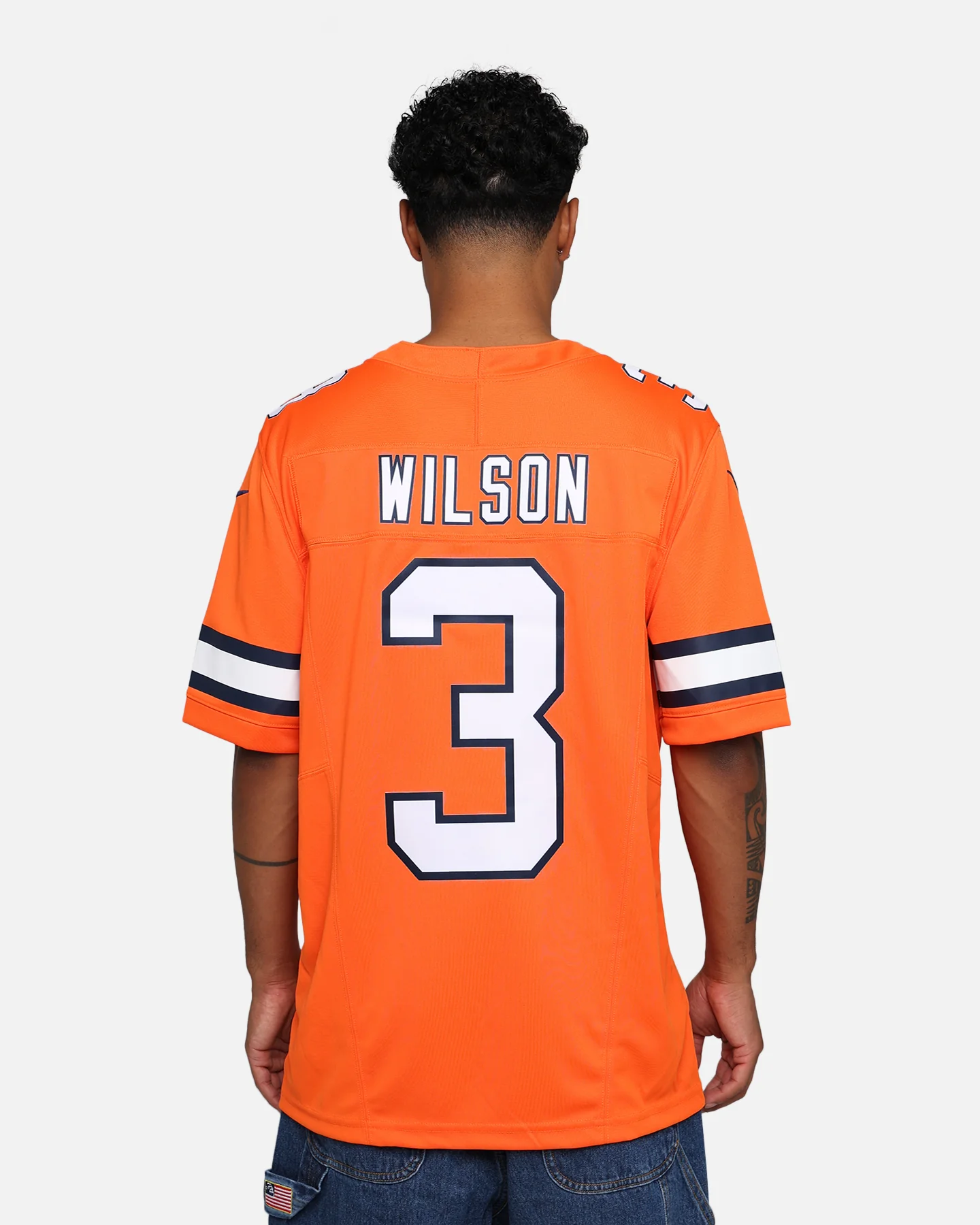 Nike Denver Broncos Russell Wilson #3 Limited Jersey Brilliant Orange - Image 5