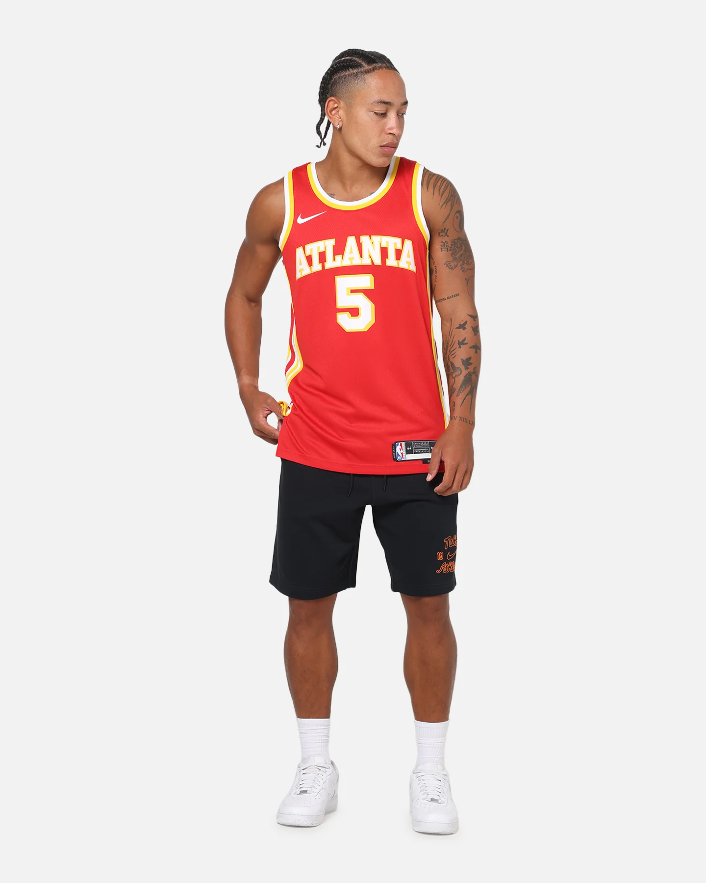 Nike Dyson Daniels Atlanta Hawks #5 Icon Edition Nike Dri-FIT NBA Swingman Jersey University Red - Image 3