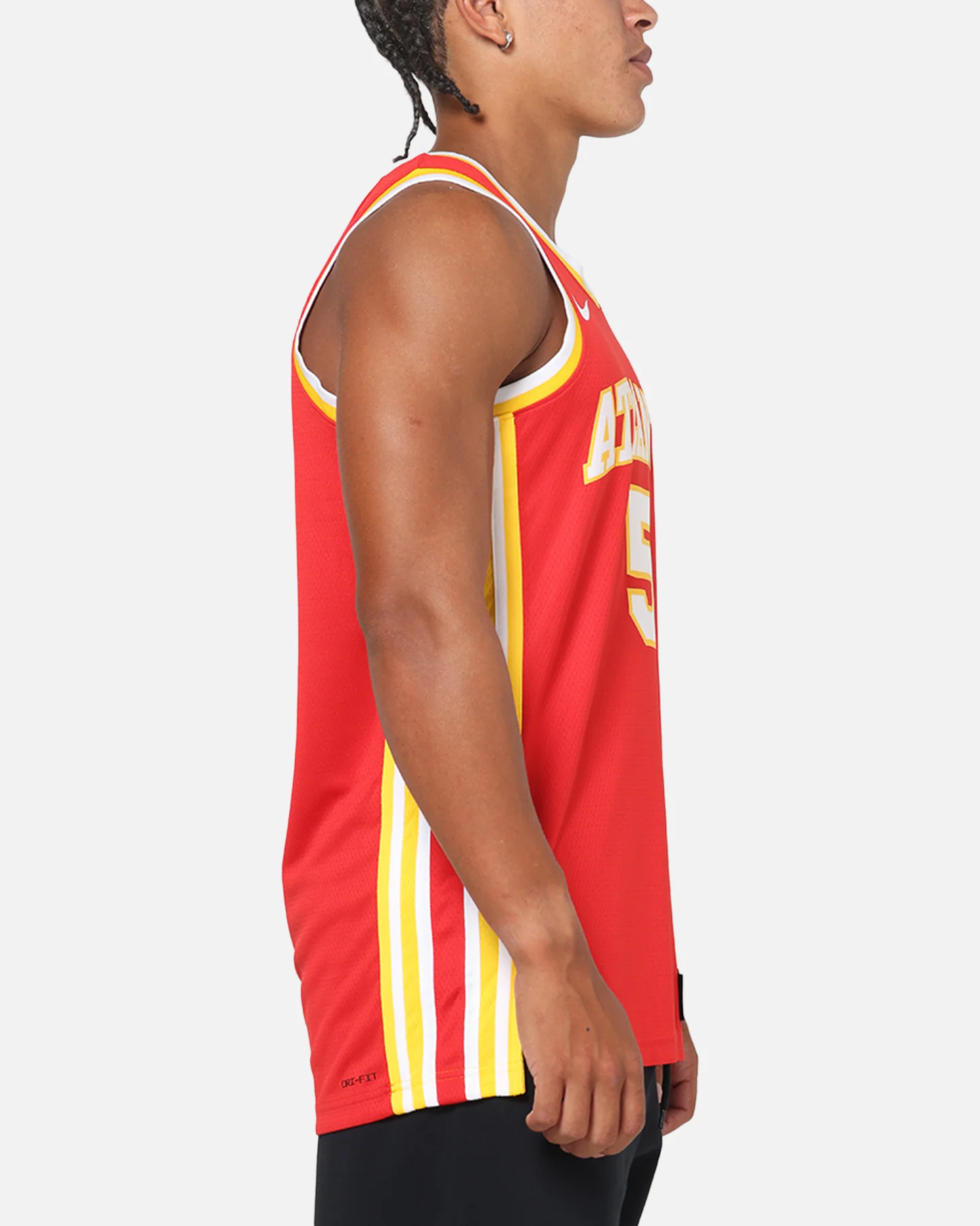 Nike Dyson Daniels Atlanta Hawks #5 Icon Edition Nike Dri-FIT NBA Swingman Jersey University Red - Image 5