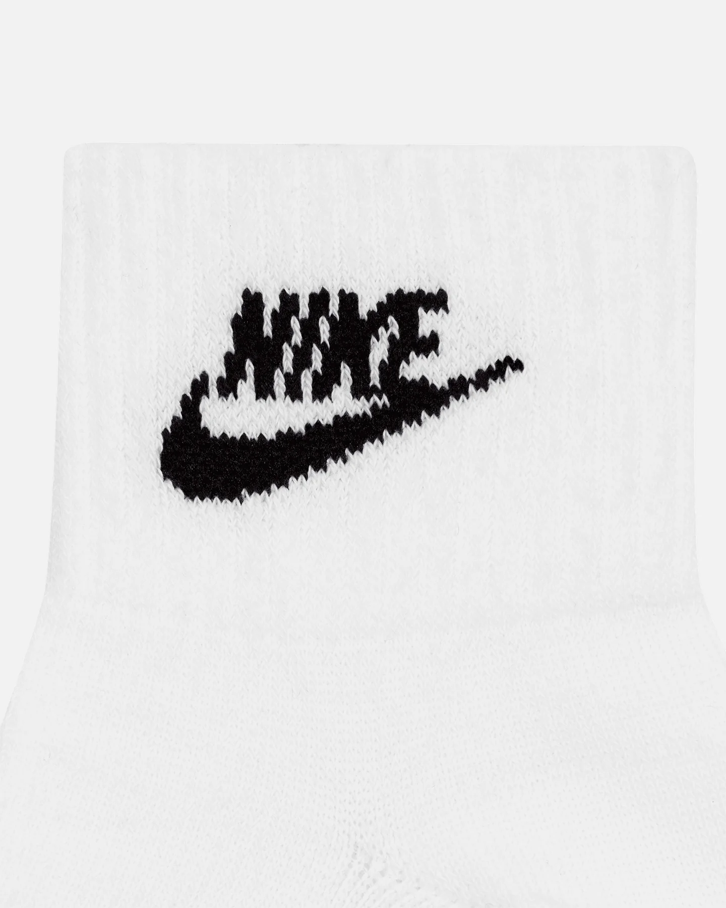 Nike Everyday Essential Ankle Socks 3 Pack White/Black - Image 2