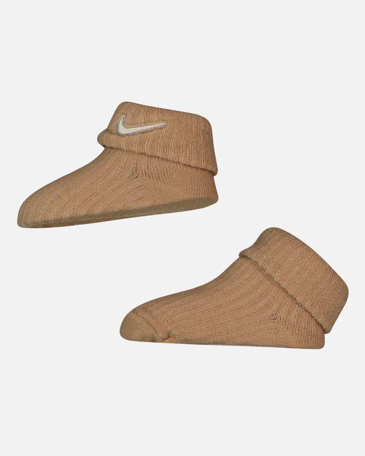 Nike Infants' Rib Knit Romper and Socks Set Brown - Image 5