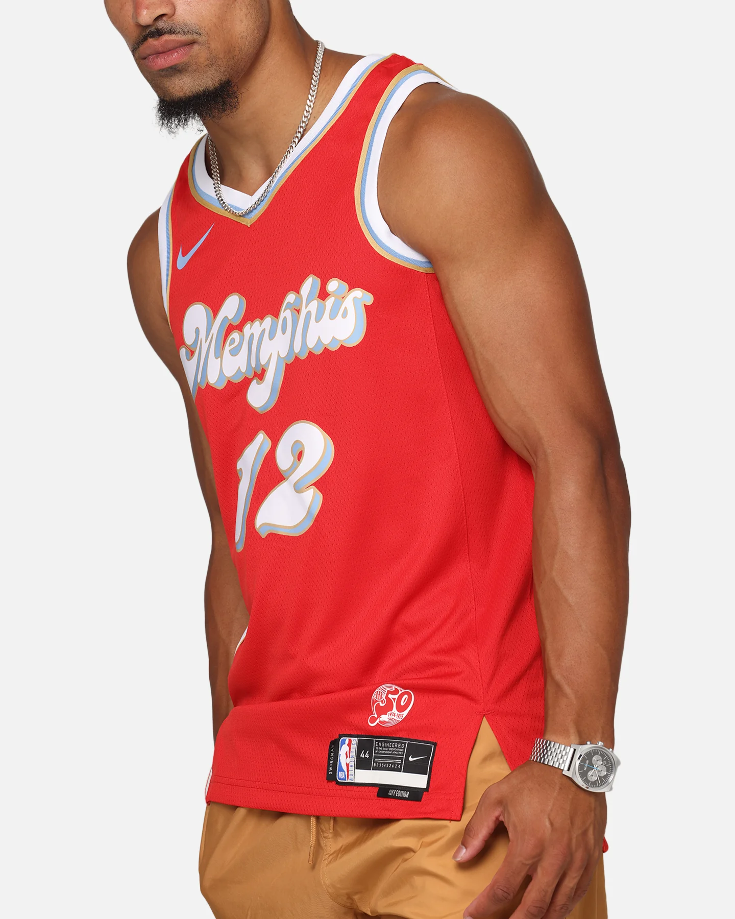 Nike Ja Morant Memphis Grizzlies #12 City Edition 2024/25 Nike Dri-Fit NBA Swingman Jersey University Red - Image 7