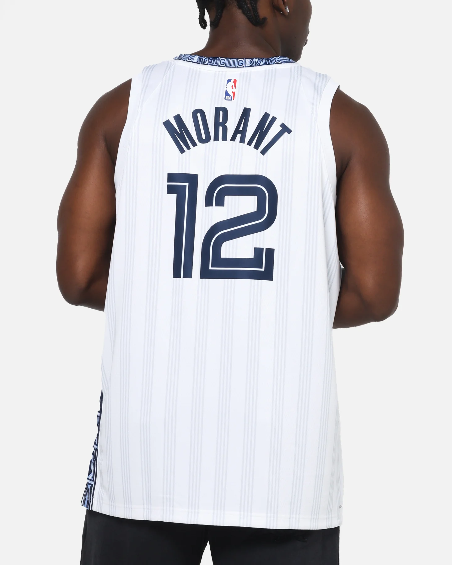 Nike Ja Morant Memphis Grizzlies #12 City Edition Dri-FIT NBA Swingman Jersey White - Image 8
