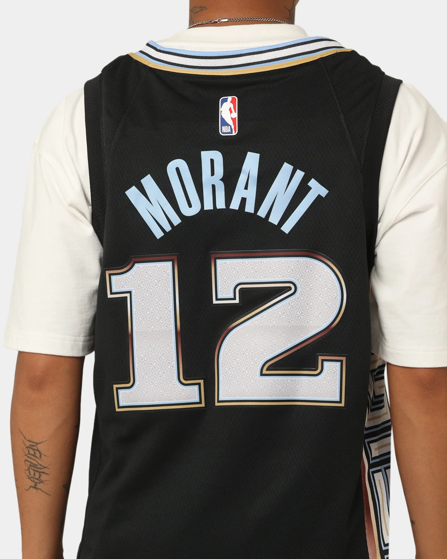 Nike Ja Morant Memphis Grizzlies #12 City Edition Nike Dri-FIT NBA Swingman Jersey Black - Image 5
