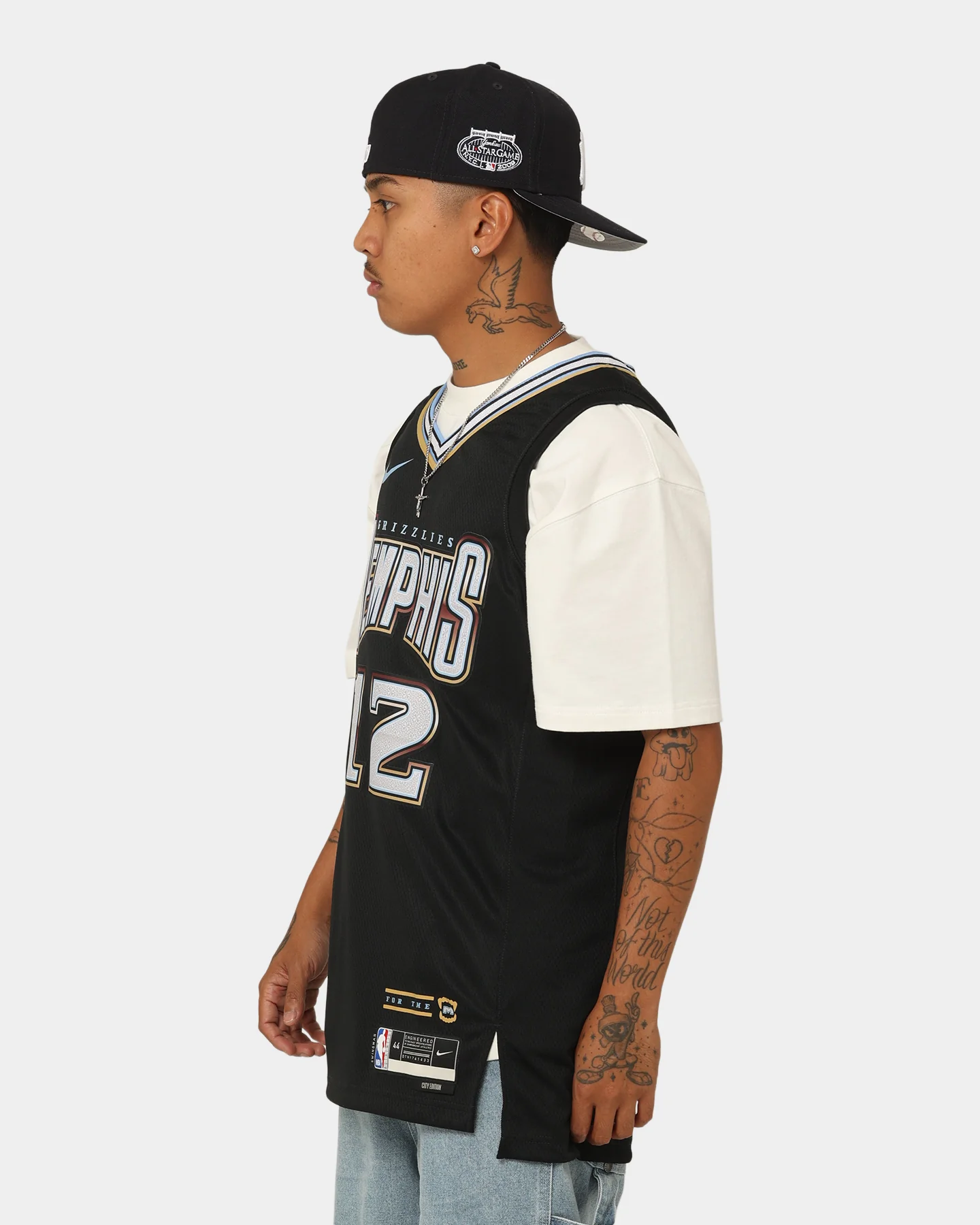 Nike Ja Morant Memphis Grizzlies #12 City Edition Nike Dri-FIT NBA Swingman Jersey Black - Image 7