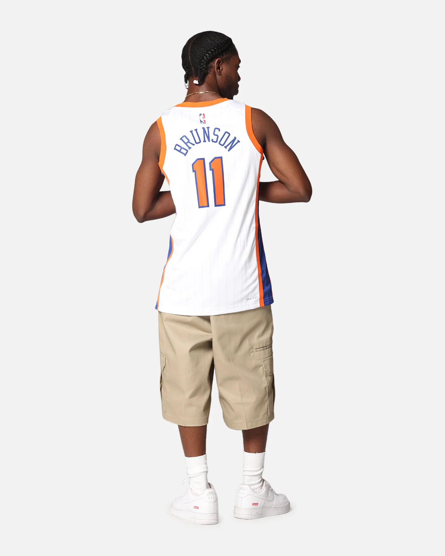 Nike Jalen Brunson New York Knicks #11 City Edition 2024/25 Nike Dri-Fit NBA Swingman Jersey White - Image 4