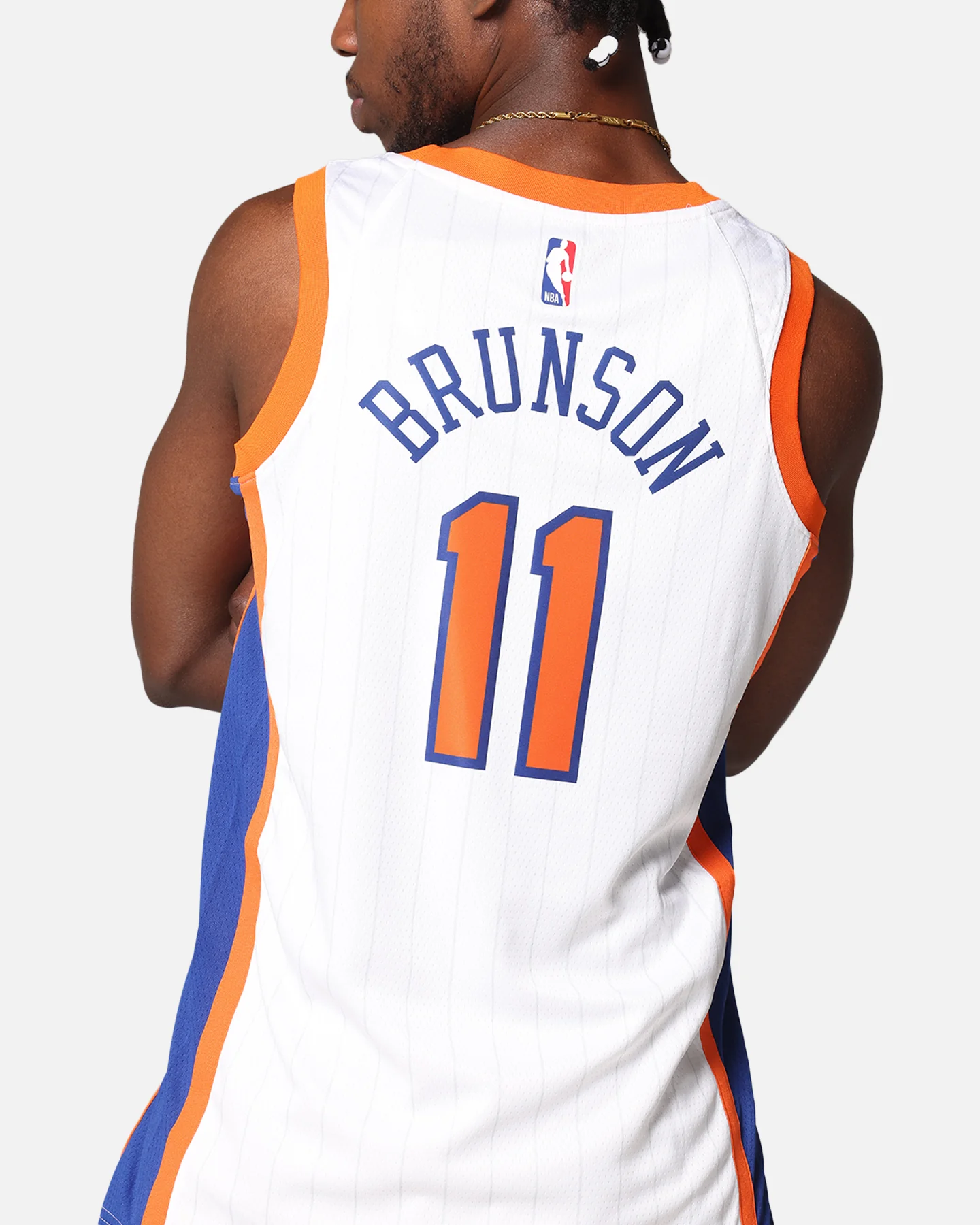 Nike Jalen Brunson New York Knicks #11 City Edition 2024/25 Nike Dri-Fit NBA Swingman Jersey White - Image 8
