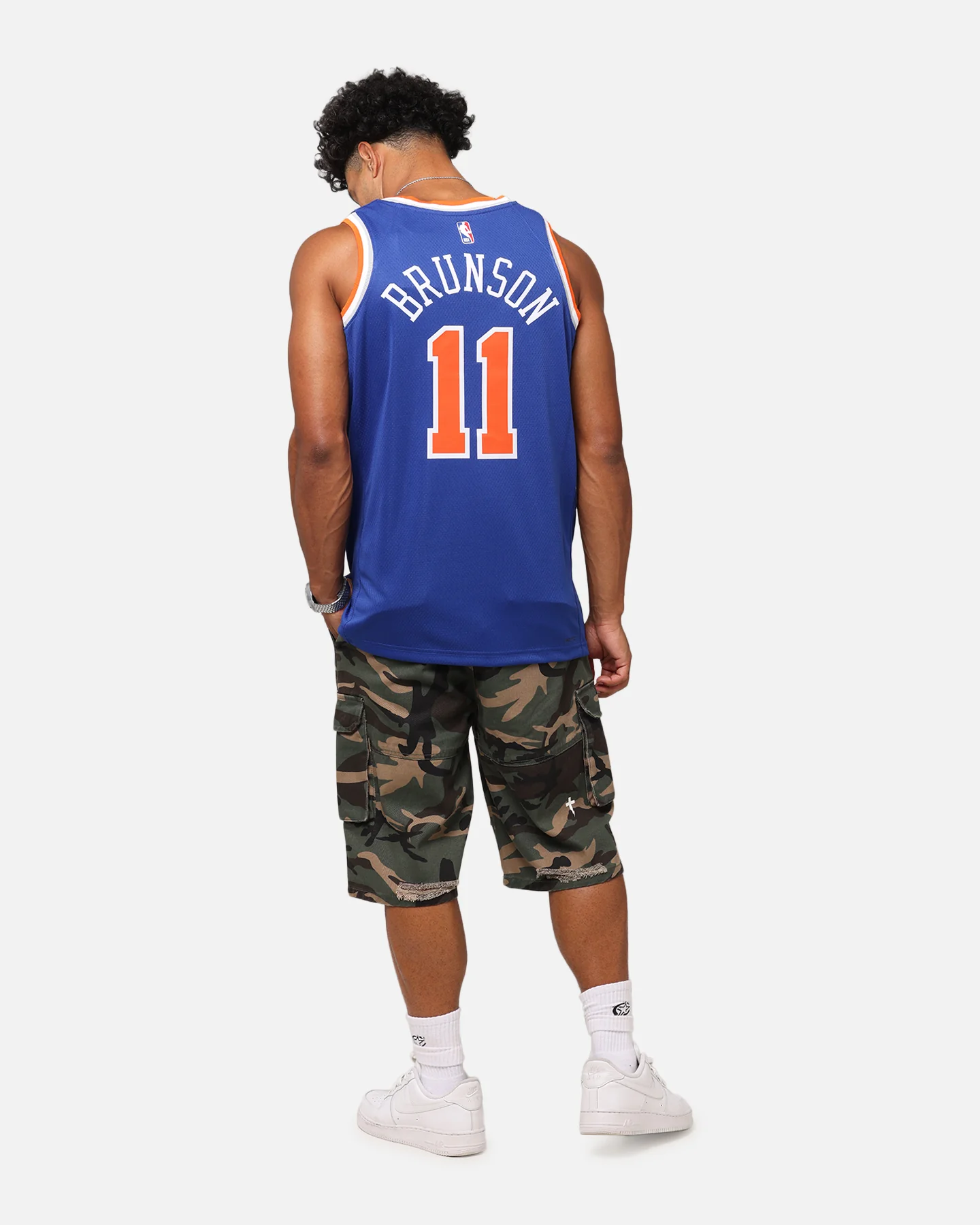 Nike Jalen Brunson New York Knicks #11 Icon Edition 2022/23 Nike Dri-Fit NBA Swingman Jersey Rush Blue - Image 4