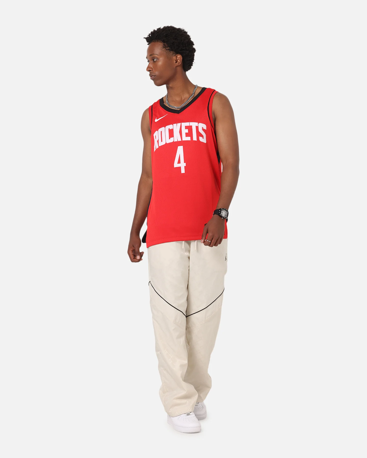 Nike Jalen Green Houston Rockets #4 Icon Edition 2022/23 Nike Dri-Fit NBA Swingman Jersey University Red - Image 3