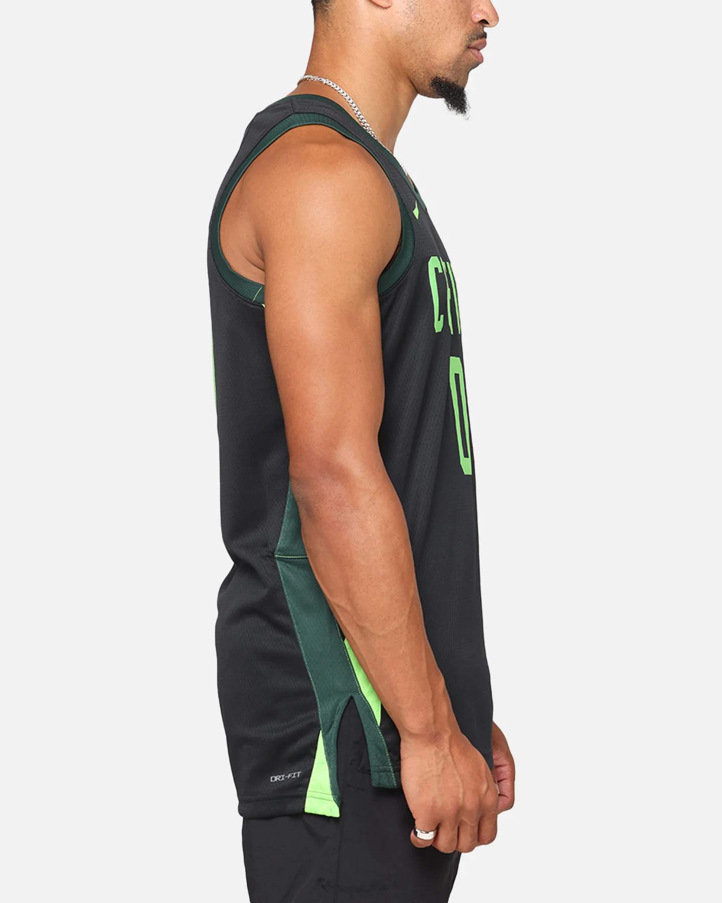 Nike Jayson Tatum Boston Celtics #0 City Edition 2024/25 Nike Dri-Fit NBA Swingman Jersey Black/Green - Image 5