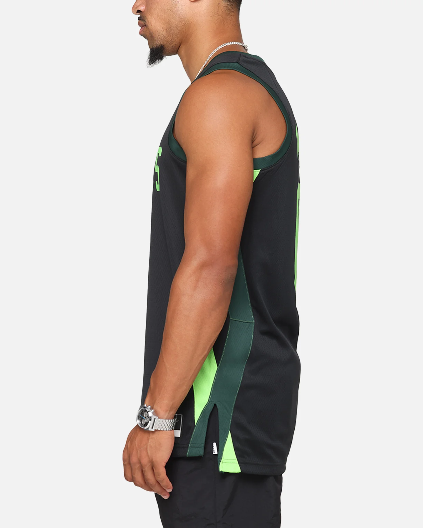 Nike Jayson Tatum Boston Celtics #0 City Edition 2024/25 Nike Dri-Fit NBA Swingman Jersey Black/Green - Image 6