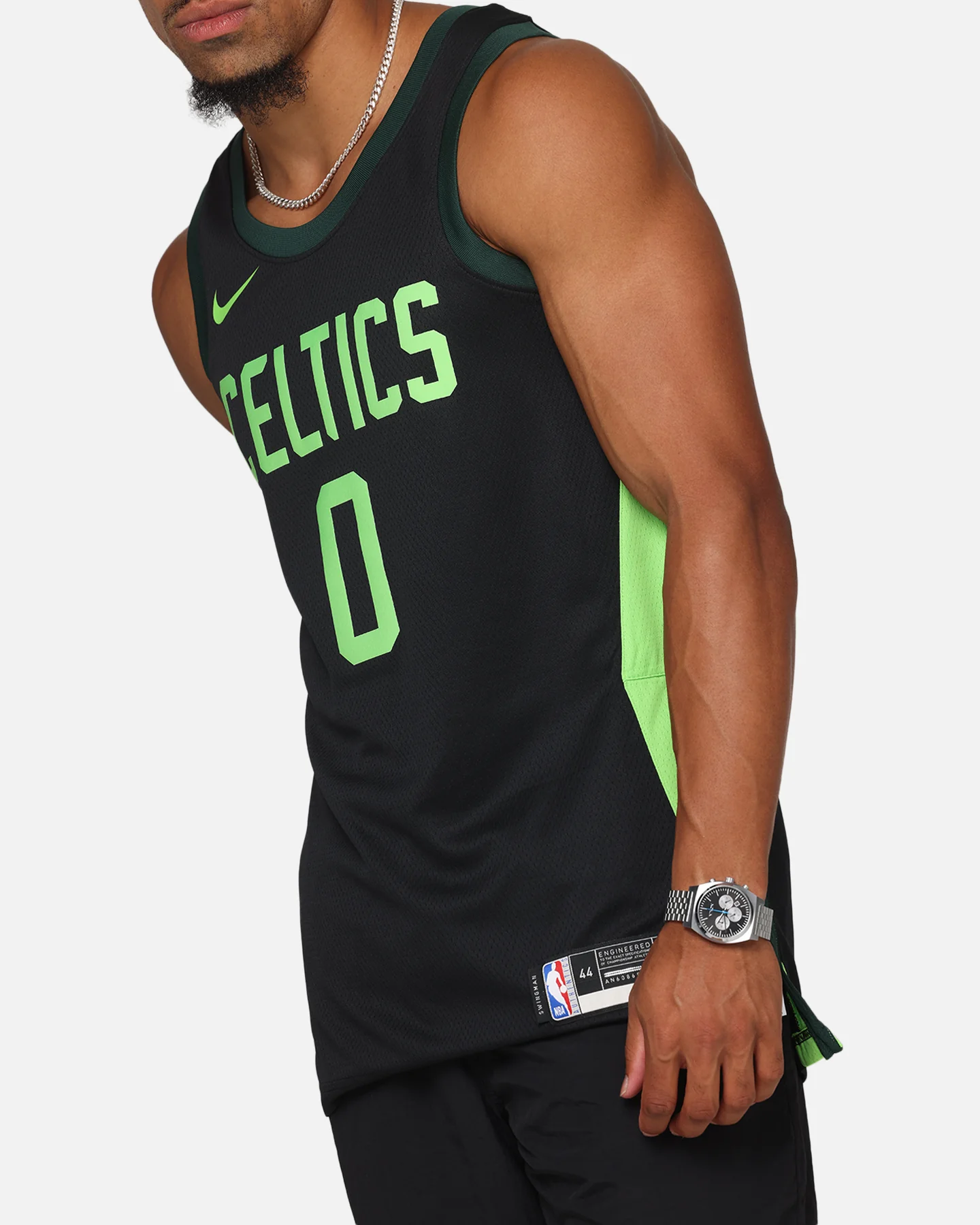 Nike Jayson Tatum Boston Celtics #0 City Edition 2024/25 Nike Dri-Fit NBA Swingman Jersey Black/Green - Image 7