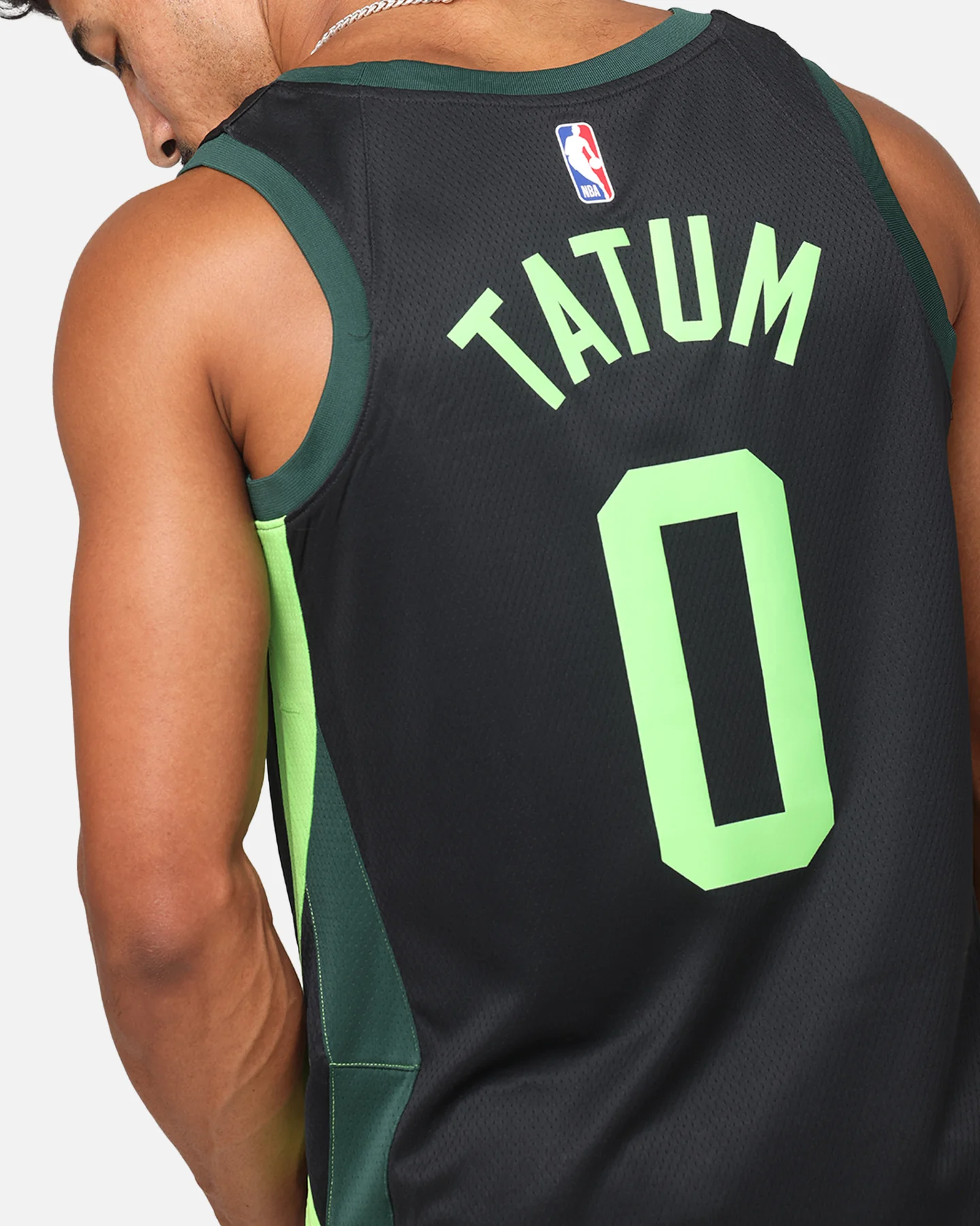 Nike Jayson Tatum Boston Celtics #0 City Edition 2024/25 Nike Dri-Fit NBA Swingman Jersey Black/Green - Image 8