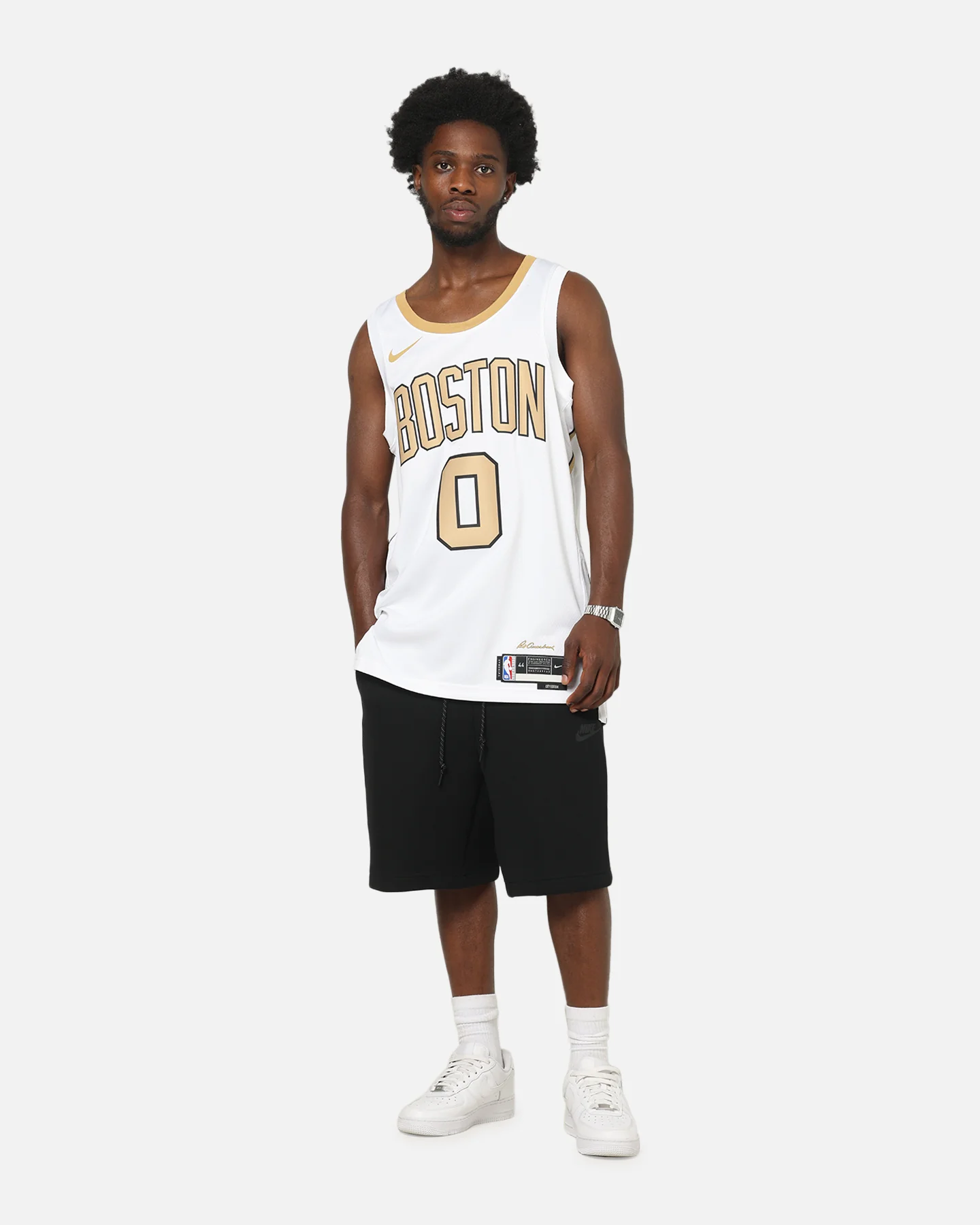 Nike Jayson Tatum Boston Celtics #0 City Edition Dri-FIT NBA Swingman Jersey White - Image 3